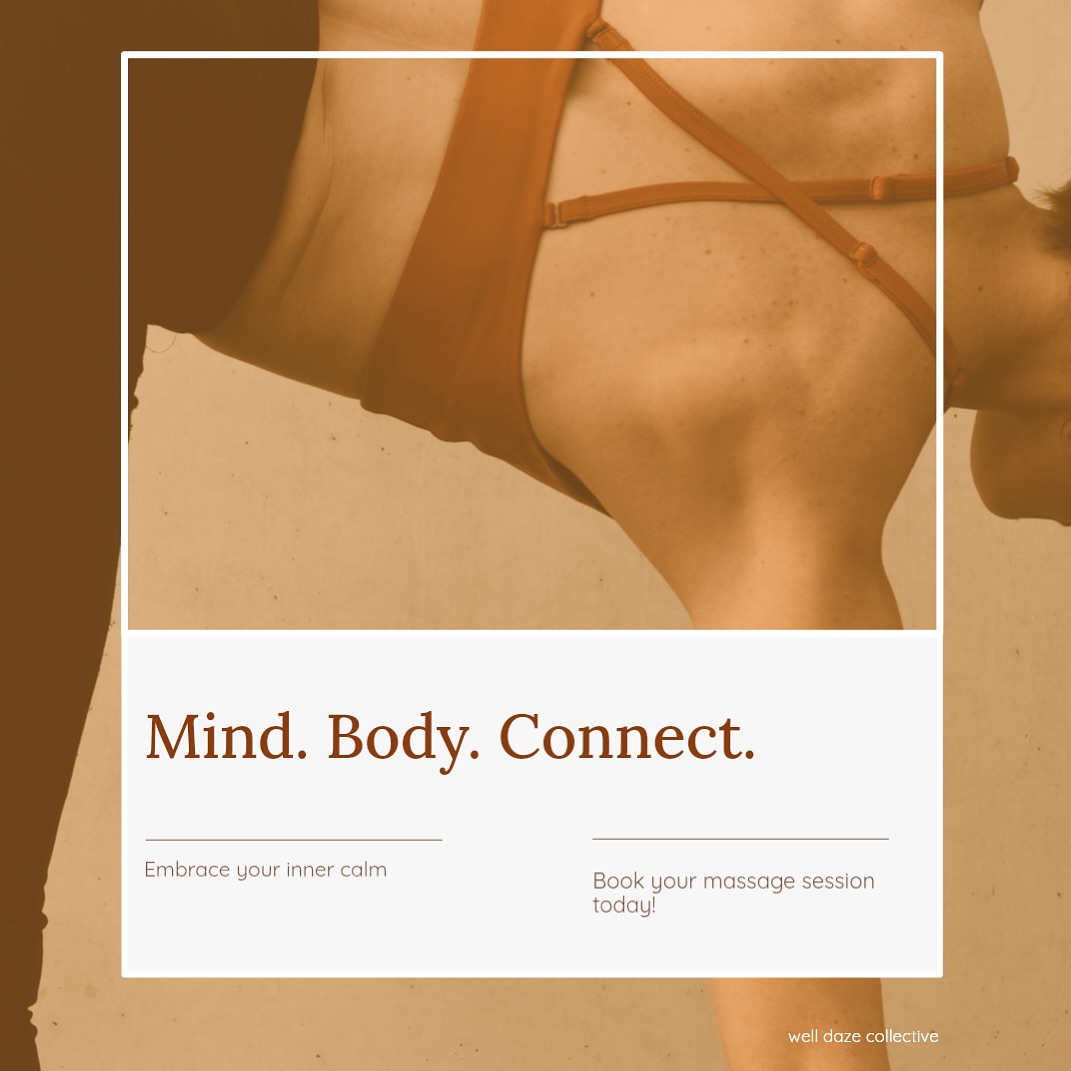 Mind and body connection is important for overall well-being. When we take the time to tune into our bodies, we unlock deeper levels of calm and awareness. Here are a few tips to nurture that bond.
🌱Practice mindfulness
🌱Book a massage
🌱Explore gentle movements through yoga
🌱Connect with nature and go for a walk.
#MindBodyConnection #WellnessJourney #SelfCare#massage#welldaze#massagetherapyontario#guelph