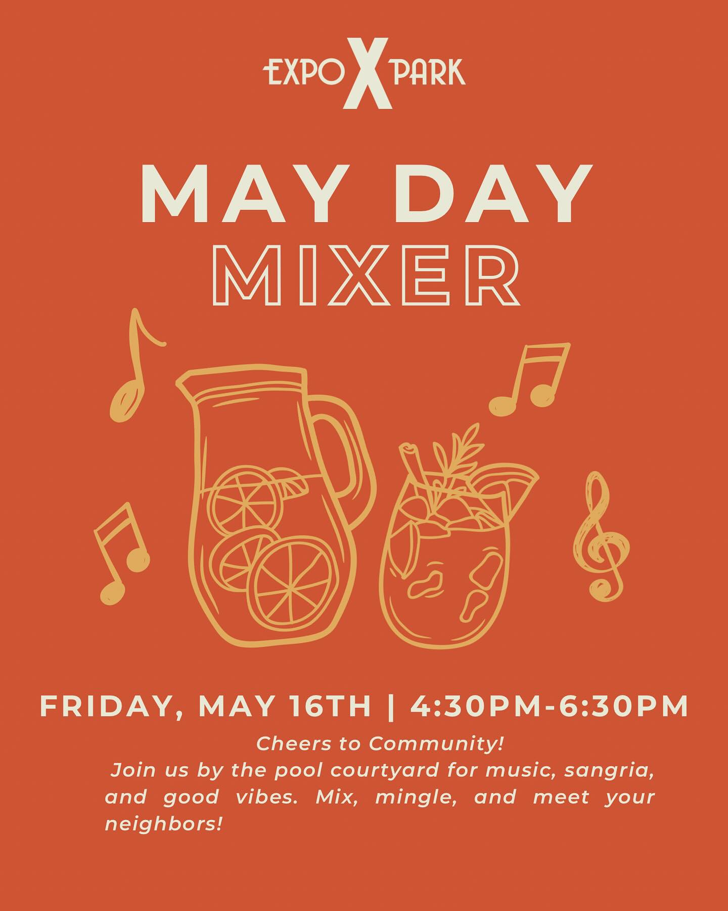 Our May Day Mixer is the perfect way to ease into the weekend. Sangria, music, and great company await! 🍹💃🕺🪩
Join us Friday, May 16th from 4:30 to 6:30 PM at the pool courtyard. Let’s toast with good times with neighbors and friends!
#MayDayMixer #CommunityVibes #LivingInDallas