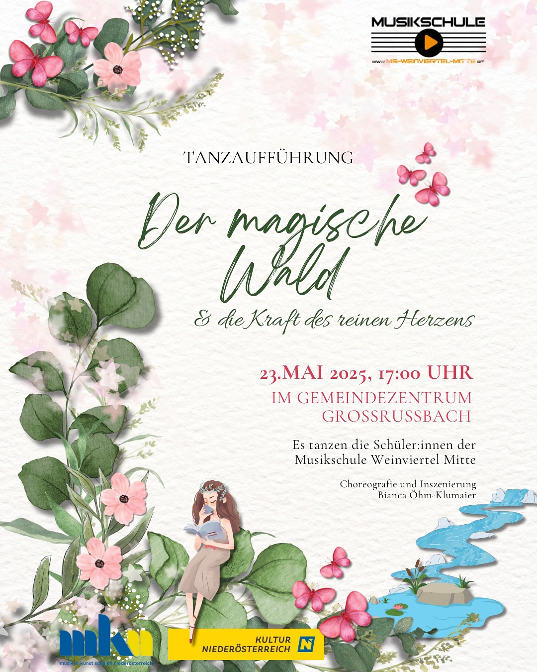 Der Countdown läuft!!🎉👏🏼
In genau einer Woche ist Generalprobe und am 23.5, geht unsere diesjährige Tanzaufführung: „Der magische Wald und die Kraft des reinen Herzens“ im wahrsten Sinne des Wortes über die Bühne.
Wir freuen uns schon riesig!
Wie der Name vermuten lässt, wird es magisch, zauberhaft, wunderbar.
Über 60 Tänzer und Tänzerinnen nehmen euch dieses Jahr mit auf die Reise in die Welt der Magie, die, egal wie alt man auch sein mag, immer in unserem Innersten wohnt und die Herzen berührt❤️
Seit Mitte Jänner wurde fleißig geprobt, Ideen geschmiedet und verworfen, Kostüme probiert, getanzt, getanzt und nochmal getanzt. Ich durfte neben dem Organisieren und Choreografieren auch Kostüme kaufen, ändern, Musik wählen und schneiden, Aufregung beruhigen, Nerven bewahren und Christbäume besorgen 😅 (das Gesicht des Postboten als er mir im April zwei Boxen Bäume zugestellt hat, mit einem: „im Sale oder?“ auf den Lippen war köstlich)
Nun ist es soweit!
Wir freuen uns auf zahlreiche Besucher:innen
📌Wo: im Gemeindezentrum Großrußbach
⏰Wann: 23.5, 17:00 Uhr (Einlass ca 16:30 Uhr)
Freier Eintritt und Sitzwahl
Lasst euch verzaubern und kommt mit in den magischen Wald voller Zauber, Wunder und der Kraft des reinen Herzens❤️❤️
@musikschule_weinviertel_mitte
#auseinemtanz #tanzaufführung #magie #wald #performance #musikschule #tanzen #magic