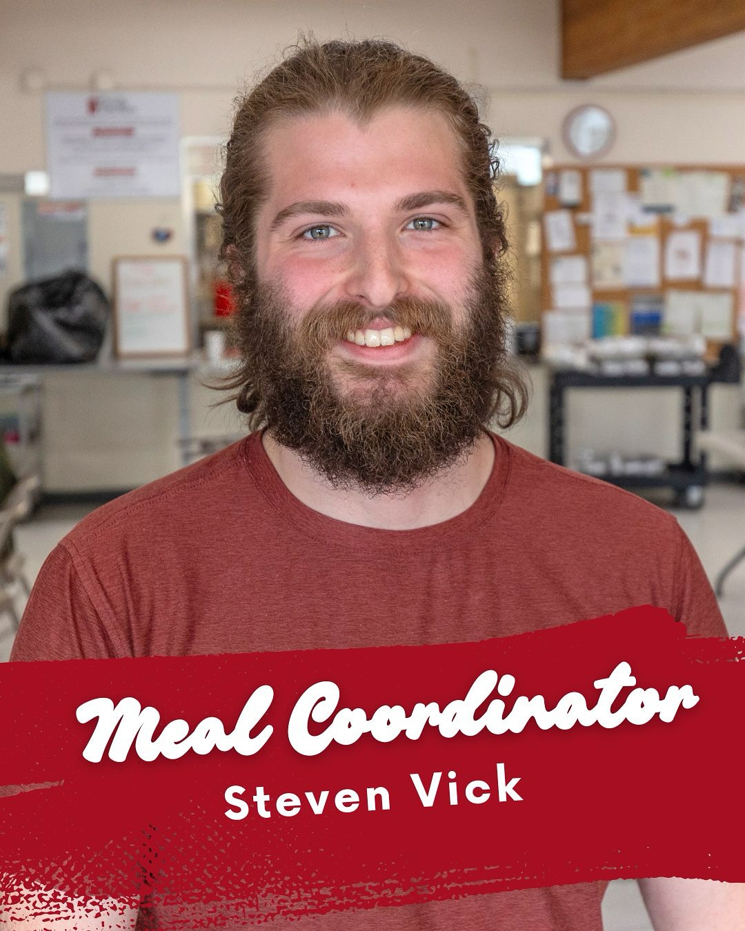 Everyone say hi to Steven - we figured it was time for a reintroduction! 👋
Steven is an experienced Meal Coordinator and familiar face at Family Kitchen. He skillfully balances kitchen work, volunteer training, and diner compassion and care with ease. We’re eternally grateful for his even temperament and unrelenting support of the FK mission. He is passionate about helping his neighbors in need and says the mutual respect and appreciation between Family Kitchen staff, our volunteers, and our diners is his favorite part of the job.