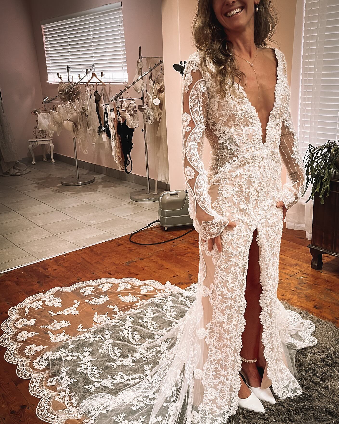 Today’s client spotlight, falls on our special bride Michelle, who crept deep into our hearts during this journey. We created 2 sensational bespoke looks for her, one for the ceremony & one for the reception. As well as a bespoke pair of hand-made custom size leather heels.
The ceremony dress was constructed 100% by hand, all the lace you see on this dress was fully beaded & sewn on entirely by hand.
Her reception dress was made from a silky Italian satin & designed for chic comfort.
We loved creating these looks for Mich, who had a clear vision & requirements for her creations. Thank you for choosing us Mich 🩷🙌🥂
#laceweddingdress #satinweddingdress #receptiondress #weddingcouture #weddingdesigner #bridalcouture #bridalfashion #weddingfashion #weddingdressideas #weddingdressinspo #weddinggowninspiration