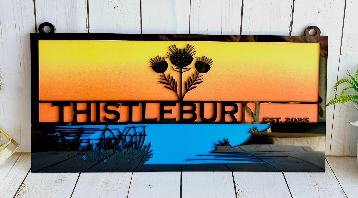 Custom sign for a client. All made from acrylic. Message for your own custom item made out of acrylic or wood and created to your specifications.