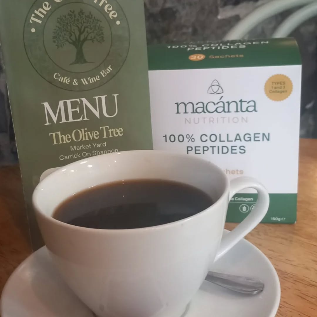 🎉 Things are getting weird at The Olive Tree! We do love experimenting and trying new things...this one has Jon raising his eyebrows. (Not from collagen- just scepticism.)
I may have considered adding a new item to our menu. Collagen Coffee & Matcha Lattes.
Jon's reaction "Next you'll be adding Botox to the brownies! " 😂
But imagine your morning cappuccino making you radiant from the inside out!
Let's settle this would you give collagen coffee a go?