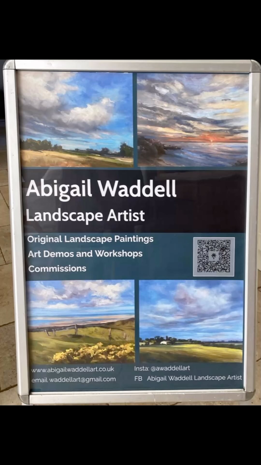 Preparing for @barnsleyvillagefestival Barnsley tomorrow. New Aframe poster, a squillion un framed paintings on offer, together with half a squillion in white wooden frames, 60 different greetings cards. I must be mad. Remind me why I do this?…… Oh yes – the village is stunning, lovely people, and a day in the garden at the @the_pig_hotels Cotswolds , it’s great fun, ? See you there