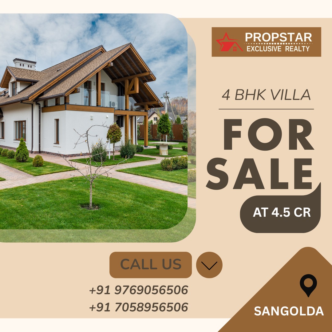 Luxurious 4 BHK Villa in Sangolda!
Your dream home awaits, starting at just ₹4.5 Cr. Call now! 🏡📞