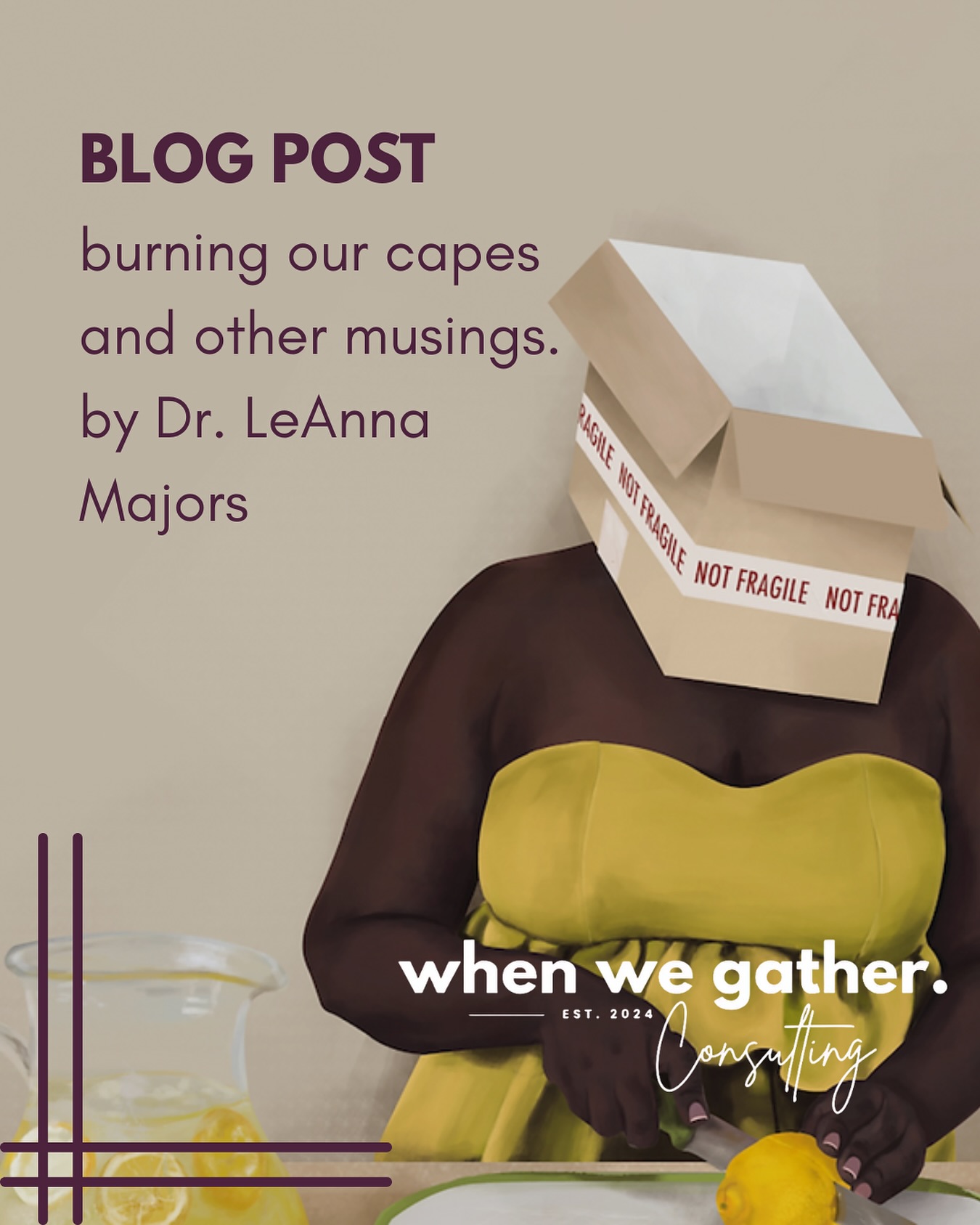 As Black women, we often carry the weight of systemic challenges and expectations that demand we embody strength in ways that leave little room for rest or self-definition. This journey, shaped by both love and sacrifice, can lead us to a place of burnout where our power feels depleted.
What if we embraced the truth that our wholeness matters just as much as our contributions?
For us, burning the cape isn’t about abandoning our responsibilities or leaving behind our communities. It’s about shifting from the “superwoman” narrative and reclaiming our right to define our leadership on our own terms.
If you’ve ever struggled with balancing the weight of expectations, know that you’re not alone. There’s liberatory power in community.
Read more about the journey of one of our Co-Founders, Dr. LeAnna Majors and how we can begin to reimagine our leadership in the blog post linked in our bio.