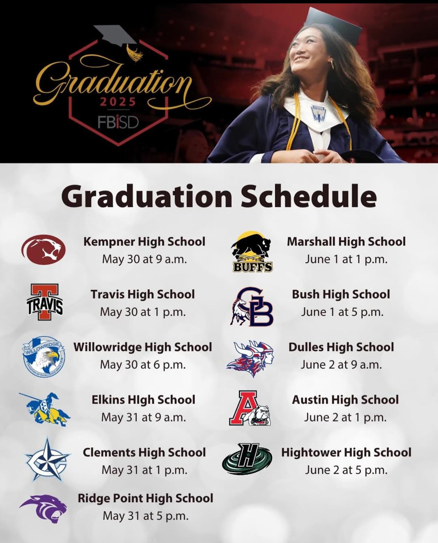 You did it FBiSD Seniors! Congratulations on your achievements. โค๏ธ๐๐ค๐๐๐ค