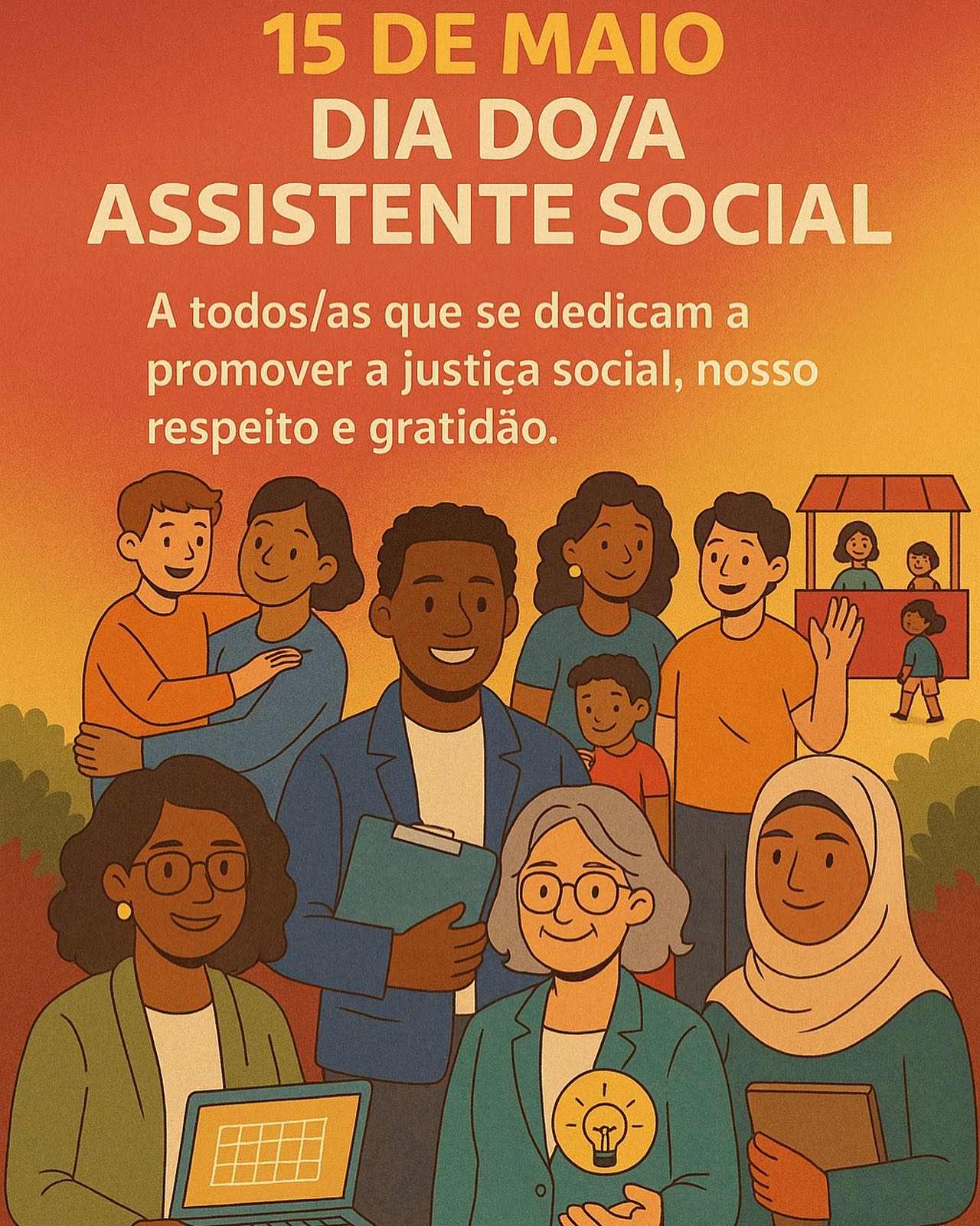 🎉 15 de Maio – Dia do/a Assistente Social 🌱
Nesta data celebramos o compromisso, a coragem e a sensibilidade de quem dedica sua atuação à garantia de direitos, à justiça social e à transformação da realidade de tantas pessoas e comunidades.
Aqui no IDACO, reconhecemos e valorizamos profundamente o papel essencial dos/as assistentes sociais na construção de uma sociedade mais justa, humana e igualitária. 🌍💙
A cada escuta atenta, a cada encaminhamento, a cada luta coletiva: nosso respeito e gratidão!
👏 Parabéns, assistente social! Sua prática é ponte, é resistência e é cuidado com dignidade!
#DiaDoAssistenteSocial #AssistenteSocial #JustiçaSocial #IDACO #DireitosHumanos #TransformaçãoSocial