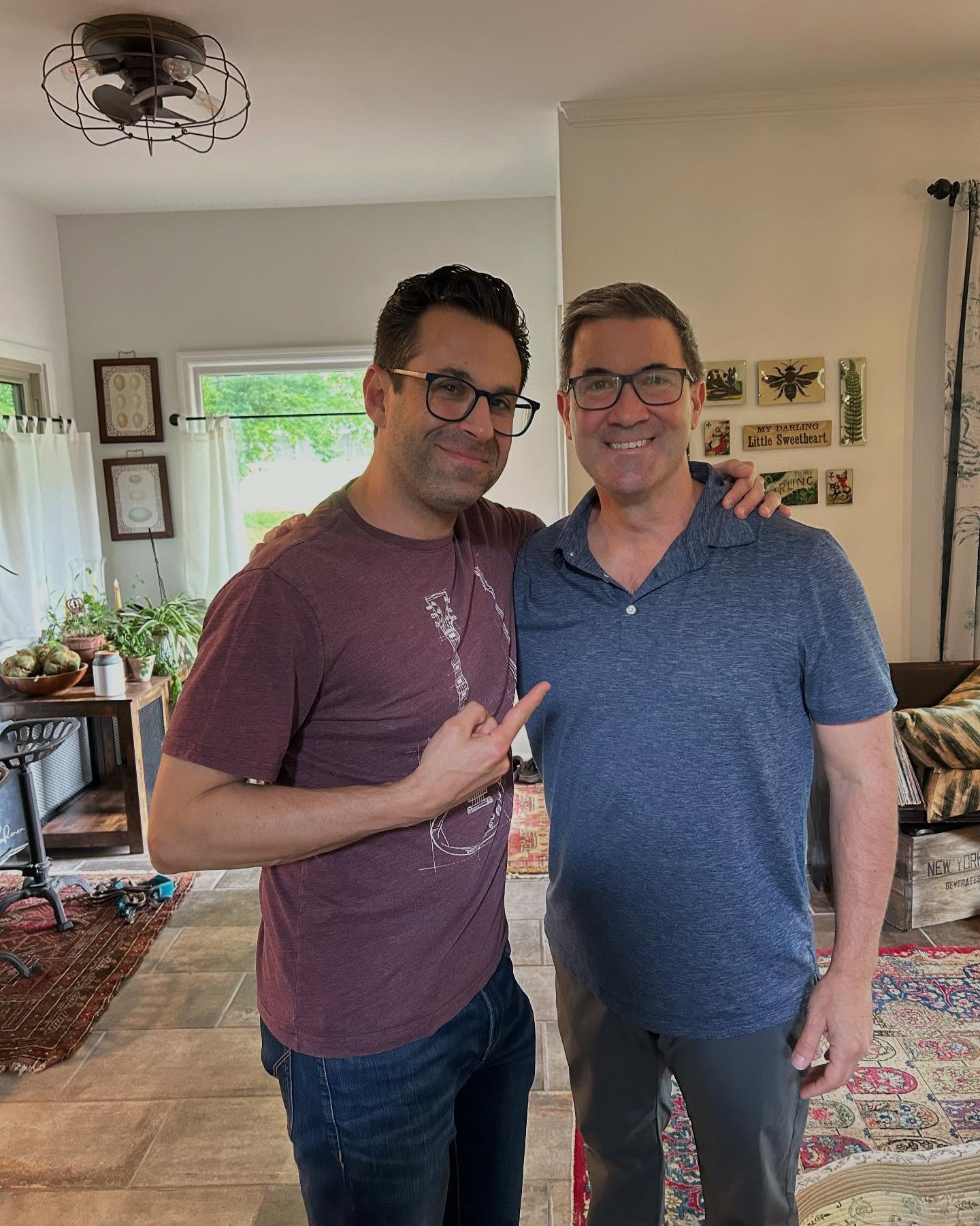 19 years ago, this guy and I started in rehearsals for the first national tour of @jerseyboystour. My Joe to his Charlie. My Hank to his Norm. I got the pleasure of standing to his right side behind the fence as Frankie sang “Can’t Take” close to 500 times.
Now years later, we reunite at the @studiotenn production of Jersey Boys. This time I get to listen to him slay on his guitar night after night in our band onstage. His talent and how humble he is never ceases to amaze me.
How lucky am I to still have @miles_aubrey as a friend after all the years. And to share some donuts with him this afternoon at his beautiful home with his beautiful wife.
Family is everything.