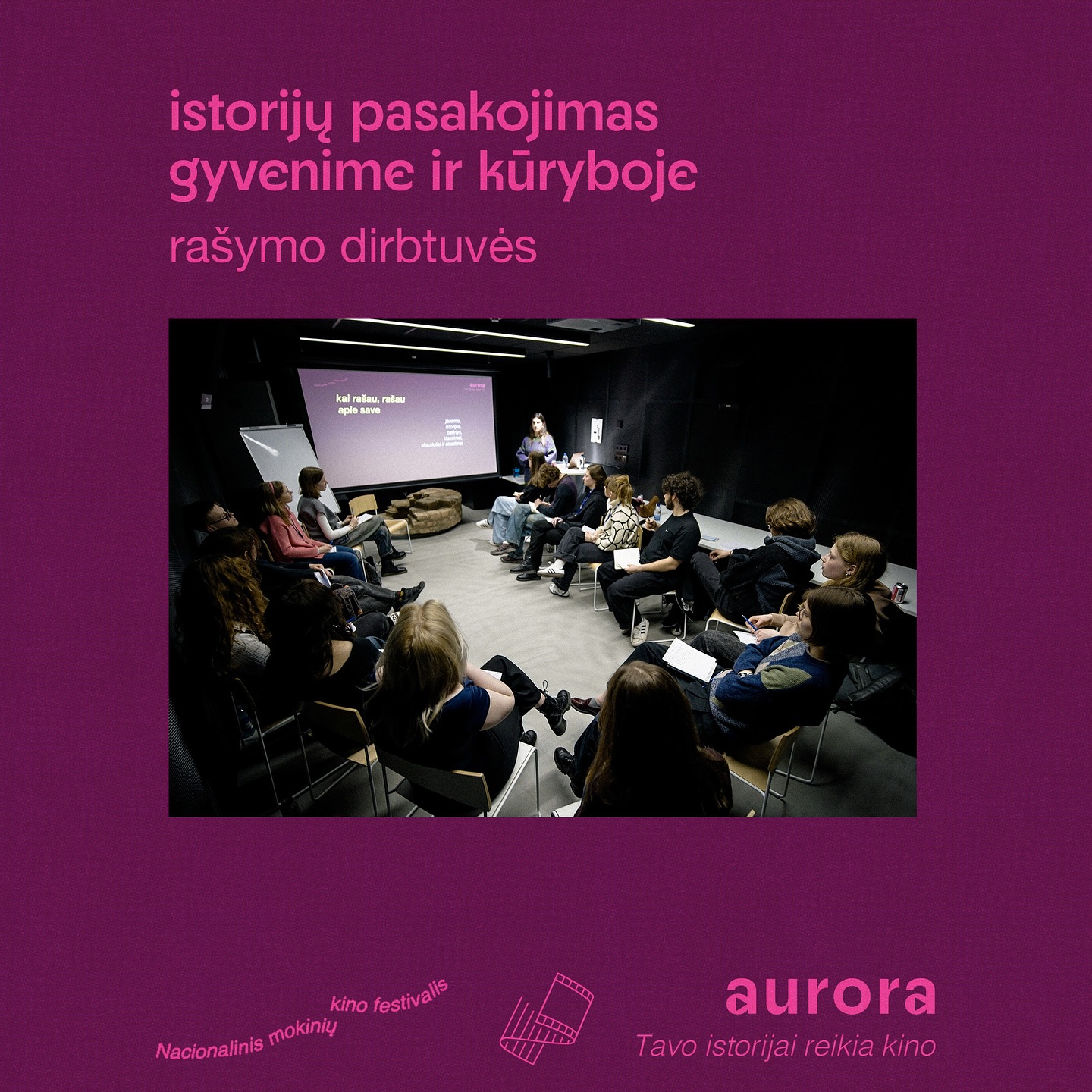 Dalinamės akimirkomis iš edukacinio ciklo metu vykusių rašymo dirbtuvių „Istorijų pasakojimas gyvenime ir kūryboje“ su Tekle Kavtaradze.
Kūrybinių dirbtuvių metu dalyviai pirmiausia sustojo ir įsiklausė, kas vyksta jų viduje. Kokios temos, istorijos ir idėjos jau gyvena mintyse ir laukia, kada bus papasakotos. Vėliau buvo aptarti pagrindiniai istorijų pasakojimo principai, kurie padeda istorijas ne tik išgirsti, pamatyti ar užčiuopti, bet ir išvystyti nuo pradžios iki pabaigos.✨
___________
Edukacinį ciklą finansuoja Lietuvos kultūros taryba