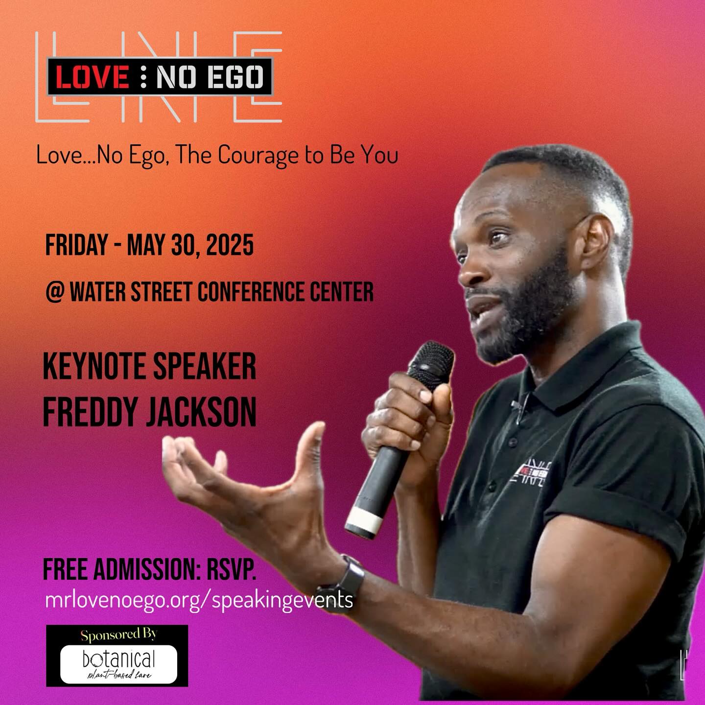 Don’t miss this!!
Love...No Ego, The Courage to Be You
GATHERING and PRESENTATION
sponsored by @botanical.fare (Botanical Plant-Based Fare). May 30th, 2025 8:30 AM – 10:00 AM EDT at The Water Street Conference Center (downtown Charlottesville)
407 E. Water Street, Charlottesville, Virginia
LEARN MORE and RSVP at https://www.mrlovenoego.org/events