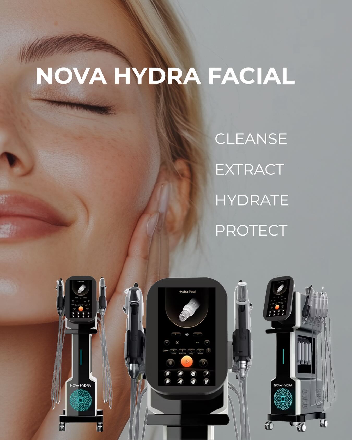 🚀 Elevate Your Skincare Game with the Nova Hydra Facial Device from Nova Pellis Aesthetics.
Ready to transform your clients skin in just 30 minutes? Meet your new go-to treatment device the Nova Hydra - a cutting-edge solution designed to deeply cleanse, hydrate, and revitalise all skin types with zero downtime.
This advanced 3-step facial does it all:
✨Cleanse & Peel - Gently exfoliates to uncover fresh, smooth skin
💧Extract & Hydrate - Removes impurities while delivering intense moisture
🔒Infuse & Protect -Saturates skin with peptides and antioxidants for lasting radiance
☑️Immediate results clients can see and feel
☑️Comfortable, non-invasive, and completely customisable
☑️Increase client satisfaction and loyalty
Give your clinic the edge with technology that delivers visible results and keeps clients coming back.
📩DM us to book a demo or learn more!
Your clients new favourite facial is waiting.
#novahydra #novapellisaesthetics #nextgenskincare #hydratedskin #facialtechnology #glowfromwithin #skincareinovation #training #consumibles #ems #skintightening