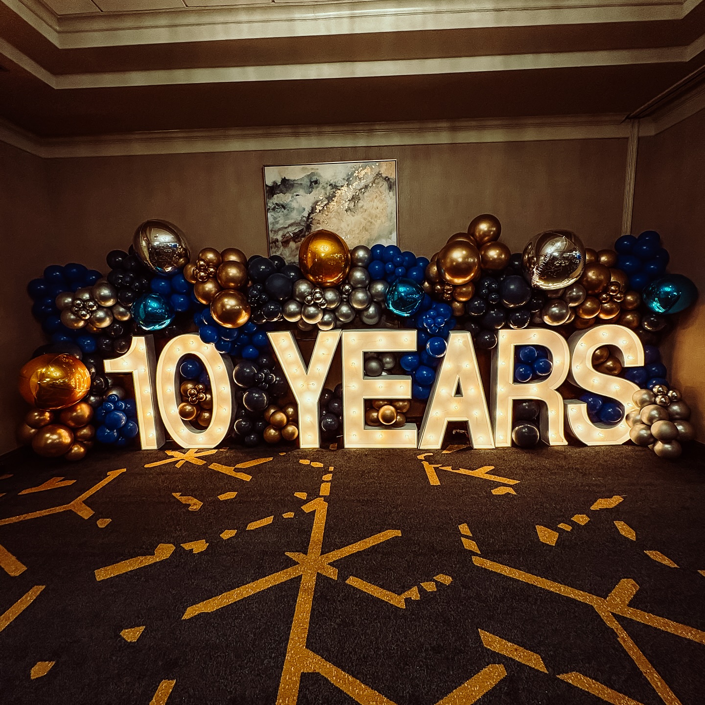 spell it with LIGHTS 💫 💙
We decked out @stonebriarcountryclub for @cafmanagement Anniversary Dinner and made sure the room shined as bright as the guests ✨
Congrats to @cafmanagement on TEN incredible years in business 🎉 we are so thankful to be your party partners 🙌🏻
Balloons: @modernpopco
Marquee Rentals: @kendallkreationz