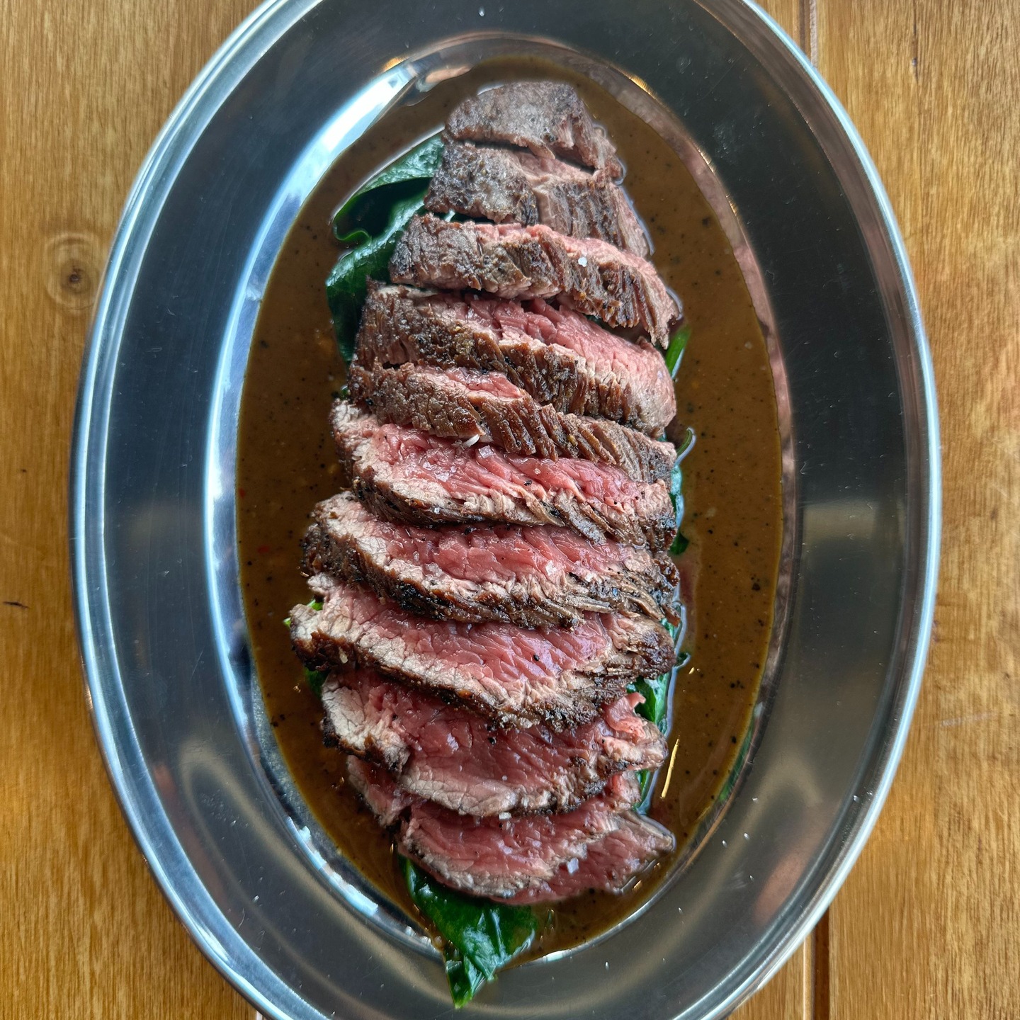 New Menu items.... Steak Au Poivre w/ Singapore Pepper Sauce + Spinach. Also, Crawfish Bisque w/ Japanese Curry + Koshihikari Rice.