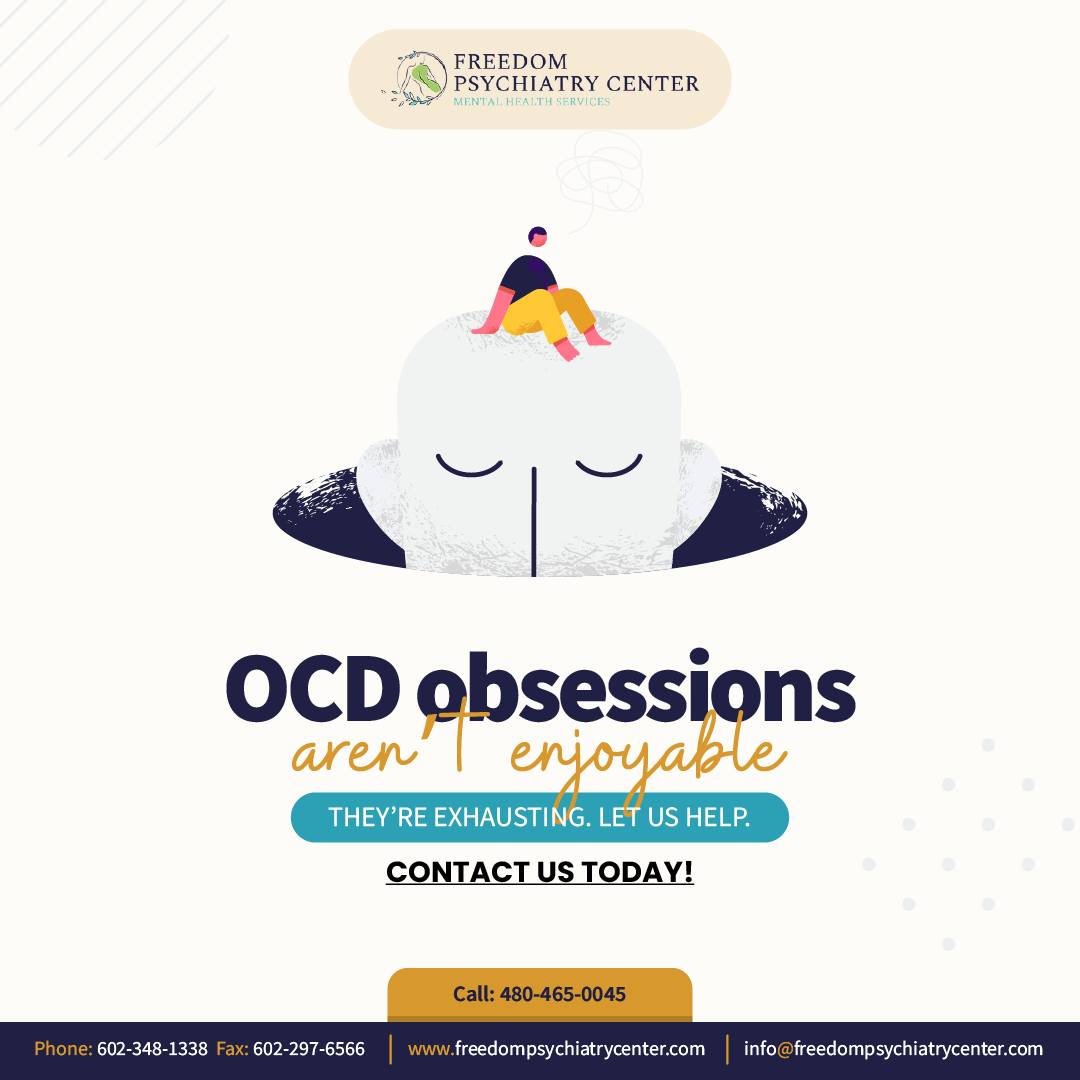 OCD isn’t quirky—it’s overwhelming. Let’s talk about real relief.
Constant unwanted thoughts can leave you feeling stuck and drained.
You don’t have to manage it all alone. Help is available and healing is real.
Reach out today and take the first step toward peace of mind.
#freedompsychiatrycenter #OCDawareness #MentalHealthSupport #EndTheStigma #YouAreNotAlone #TherapyWorks #MentalHealthMatters #HealingJourney #FreedomFromOCD #ObsessiveCompulsiveDisorder #BreakTheCycle #TakeCareOfYourMind #PsychiatricHelp #AnxietyRelief #ReachOutForHelp