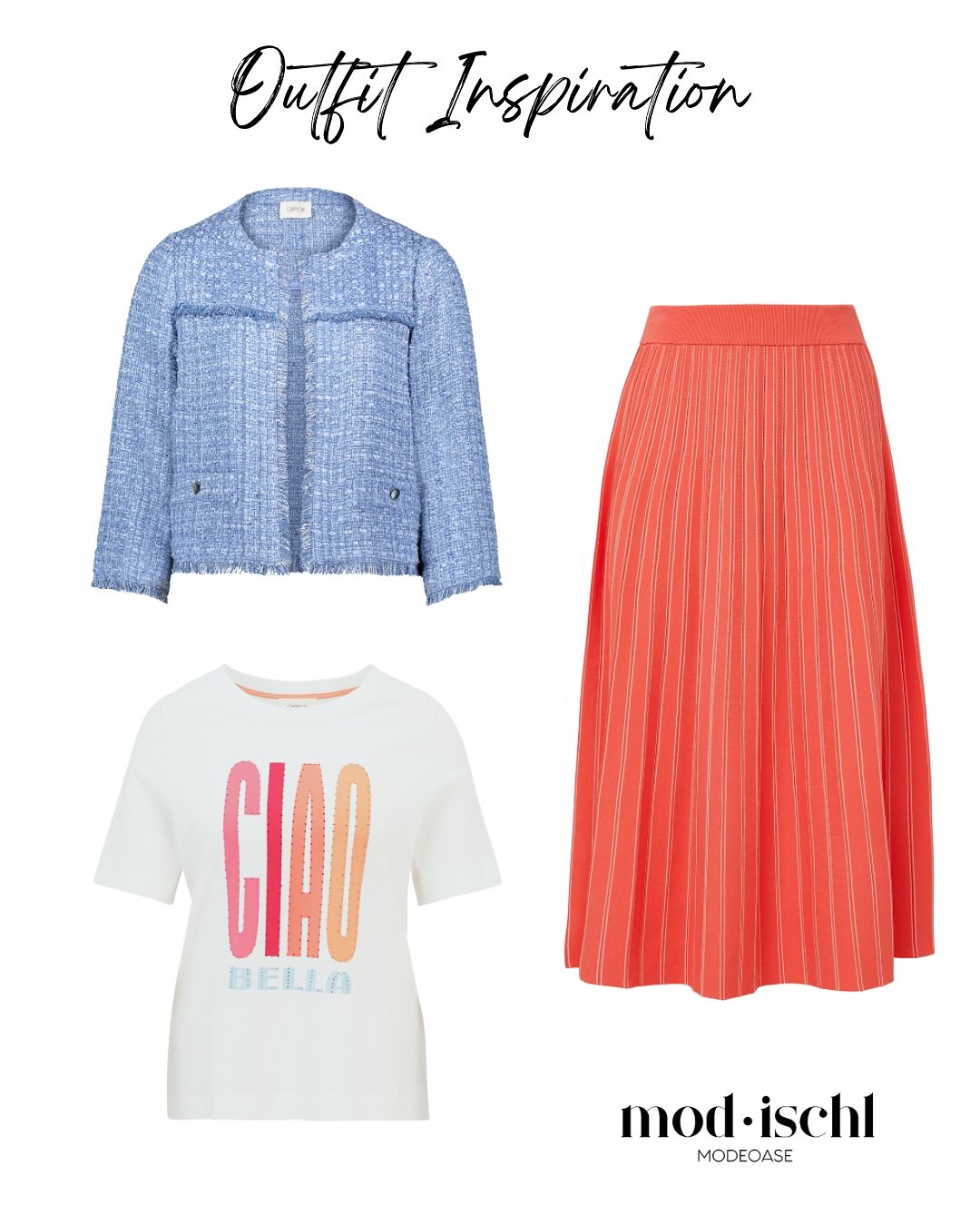 CIAO BELLA - hier kommt was für alle Rocklienhaberinnen!
Du bist eher Team Rock als Kleid? Dann aufhepasst!
Ein softer Strickrock in Apricot trifft auf DAS Must-have des Jahres: die Bouclé-Jacke in einem traumhaften Blau. Kombiniert ergibt das einen Look, der stylisch ist - aber mit einer Prise sportlichem Chic. Genau richtig für die moderne Fashionista! 🧵💙✨
#ciaobella #rockstyles #bouclélove #apricotvibes #stylewithease #modischlart #modegeschäftinbadischl