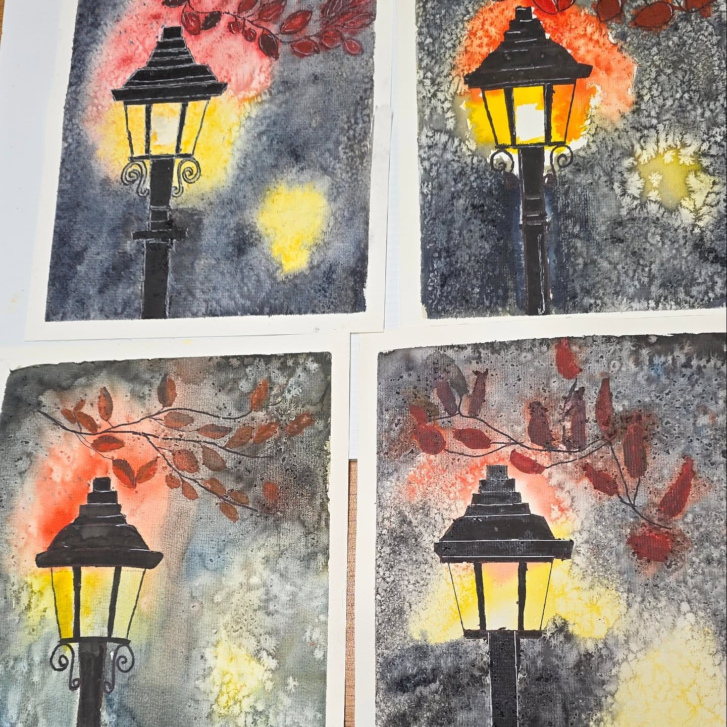 I'm back after a bit of a break and have kicked the week off with 2 watercolour winter wonderland workshops! This is such a fun workshop and watching the salt do it's thing is definitely the best part! #watercolour #winter #salt #paint