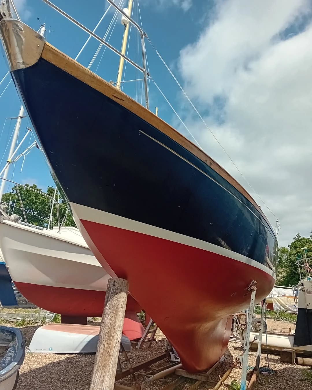 Lots of antifouling, lots of painting, lots of polishing, and lots of launching .... 69 boats so far.