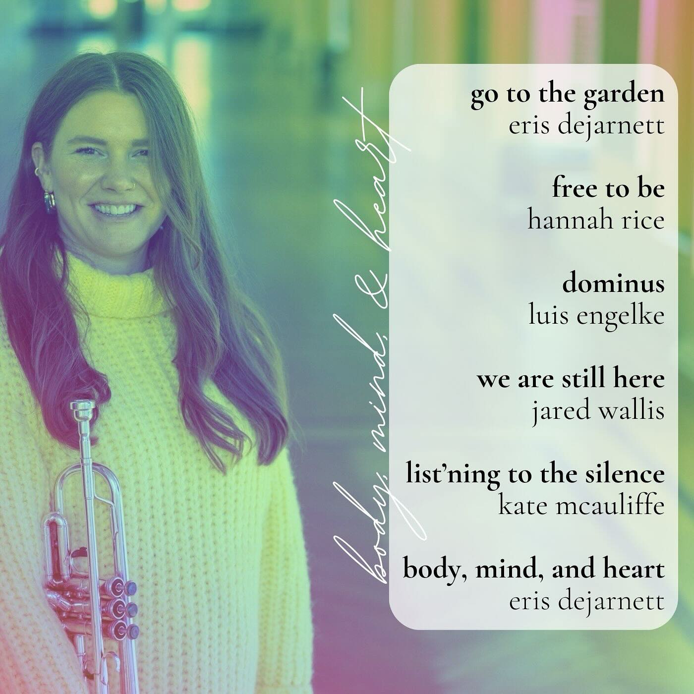 ONE WEEK until the release of body, mind, & heart✨
I’m really so excited to share this music with the world. Get your orders in now to get that pre-order price! 💛www.brianneborden.com