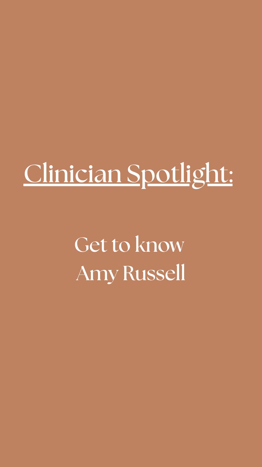 Meet our beloved Amy as she shares her favorite aspects of therapy, as well as a fun fact about herself! Amy works with families, couples, and individuals of just about any age. She is warm, knowledgeable, and incredibly compassionate - hence her now transitioning to the new role of foster mom to two kittens! We are thankful for Amy’s services to Center for Christian Therapy, as well as her love for Christ and his people!
#christiantherapy #centerforchristiantherapy #mentalhealth #hope #faithbasedhealing #christiantherapistsofslc #christiantherapistsofslc #faithandwellness #cct #spotlight