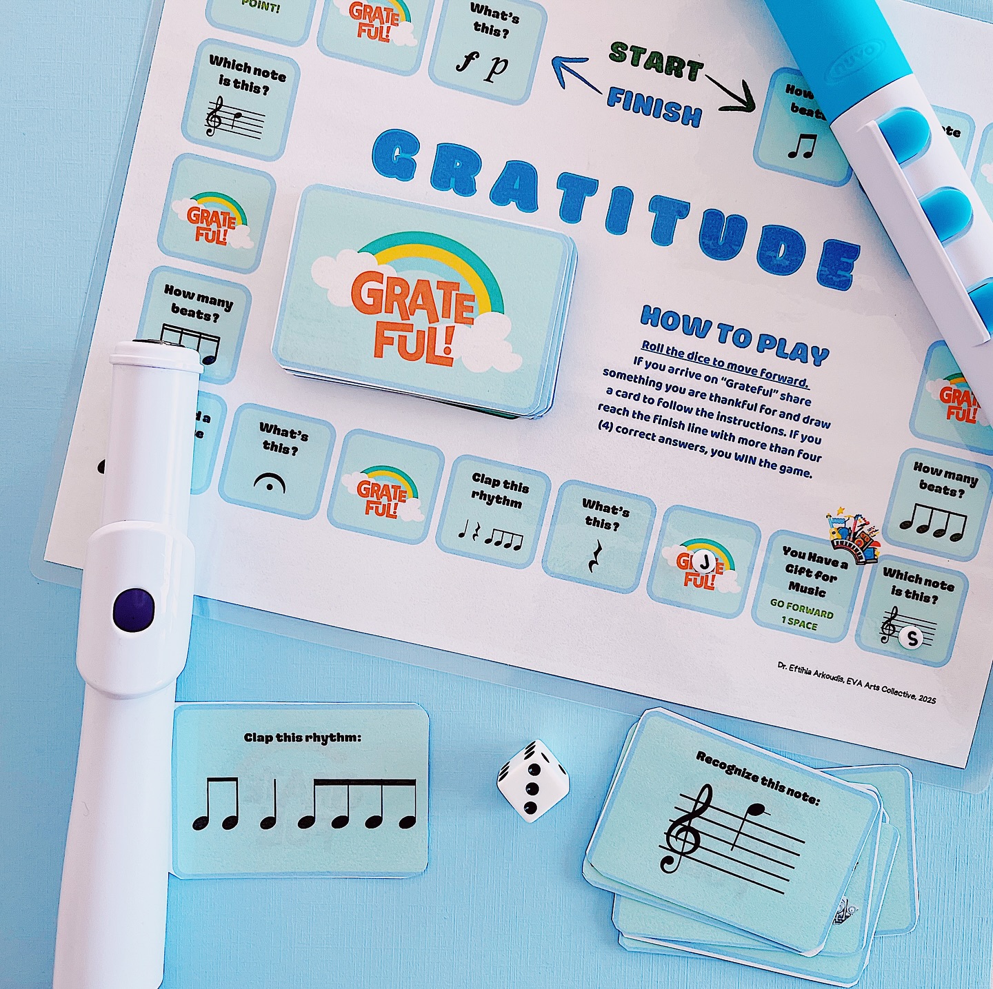 Still feeling so grateful after sharing yesterday’s highs and lows 💛 And one thing that always brings me back to joy? This community.
I’m endlessly inspired by my FlutePlay colleagues — their creativity, passion, and kindness are everything. And today, I’m extra excited to share a new game in the FlutePlay Shop from our newest creator, Eftihia Arkoudis! 🎉
🎲 Introducing “Grateful”
Designed especially for little flutists and budding musicians, this interactive board game transforms music theory into a playful adventure filled with rhythm clapping, melody-making, listening challenges, and moments of gratitude woven throughout.
Perfect for lessons, group classes, or family game time! This game is such a beautiful reminder that learning music can be joyful, meaningful, and full of heart. 💛 🎲 Available now in the FlutePlay Shop!
Let’s keep shaping something meaningful — for ourselves and for all the little ones discovering their voice through the flute.
💛 Thank you for being here.
💛 Thank you for supporting one another.
💛 Thank you for believing in the power of music and play.
#GratefulGame #FlutePlayShop #MindfulMusicMaking #LittleFlutesCommunity #FluteTeacherLife #FluteFun #GratitudeAndMusic #FluteGamesForKids #FlutePedagogy #JoyfulLearning @eftihiav.arkoudis