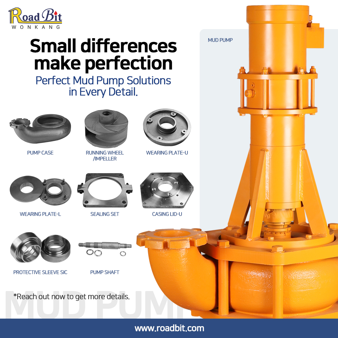 Small differences�make perfection
Perfect Mud Pump Solutions in Every Detail.
Made in Korea.
www.roadbit.com
#Diaphragmwall #Slurrywall #trenchcutter #BC30 #BC32 #BC35 #BC40 #cutterteeth #gearbox #mudpump #korea #wonkang #roadbit #cuttingwheel #BCF10 #BCF9 #spareparts #Mechanicalseals #Damper #Gearing #Complete #Assembly #roadheader #pick #tunneling #1500mm #bearing