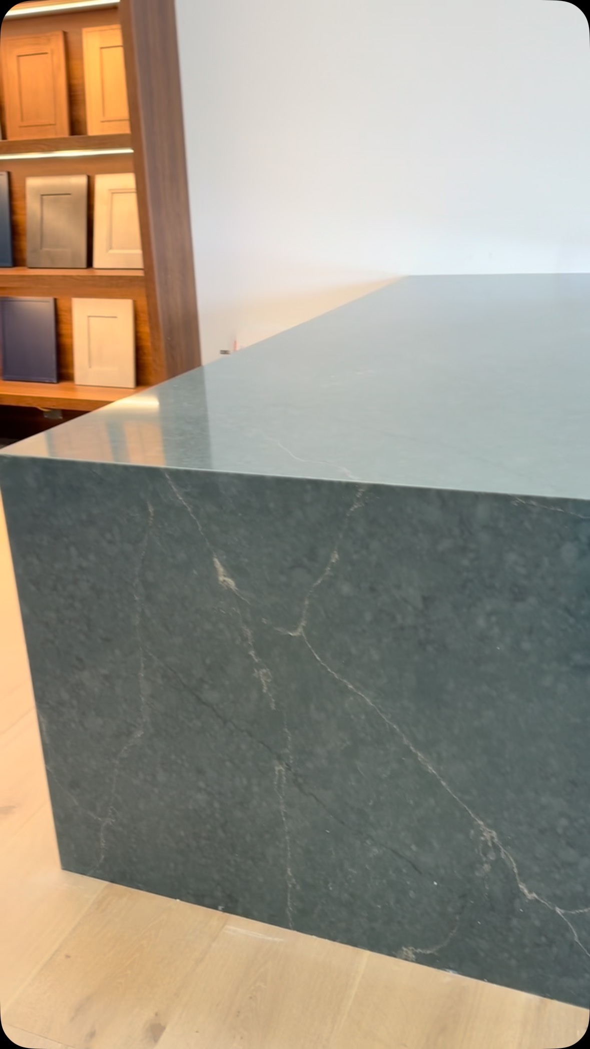 Design appointments with us from now on- on this Goddess desk. By @silestonebycosentino #kitchendesign