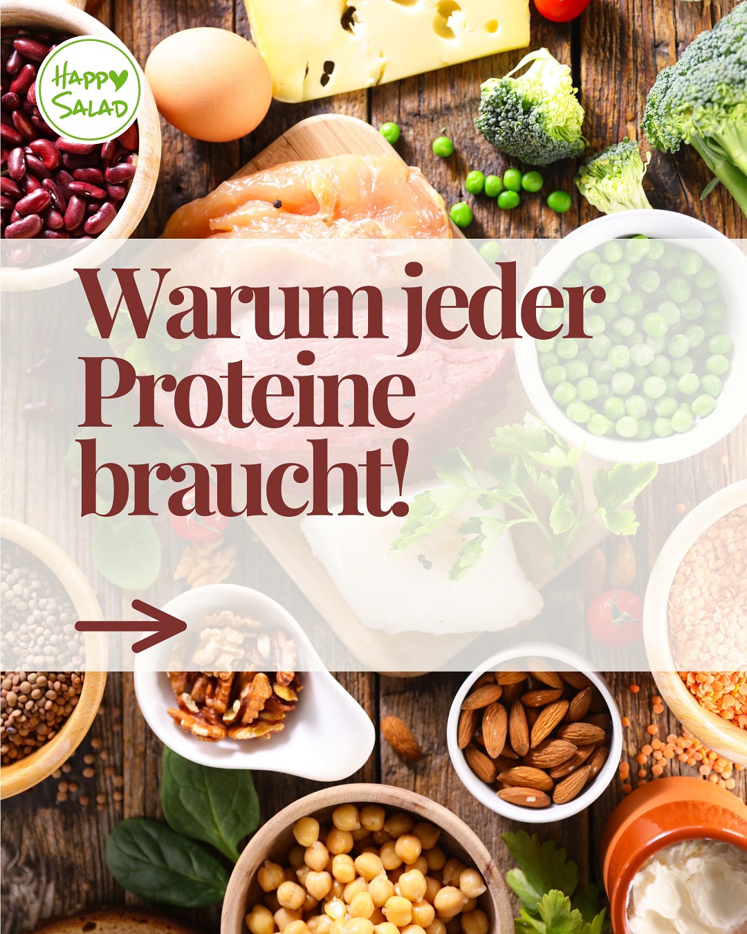 Nimm dir Zeit für dich selbst und entdecke die Kraft der Proteine! 💪🥜 Auf unserem Blog findest du leckere Rezepte, die dir Inspiration für eine proteinreiche Ernährung bieten. 🥗 👉 https://www.happy-salad.de/happy-rezepte
Quelle: LaVita
BE HAPPY & STAY HEALTHY 💚
#happysalad #stayhealthy #Proteine #Ernährung #gesund
