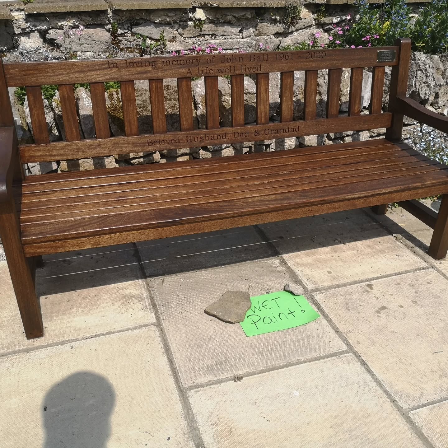 Re-finishing one of our memorial benches in Stoney Middleton church. We made the noticeboard here too!
#woodwork #iroko #noticeboard #memorialbench #bench #engraved