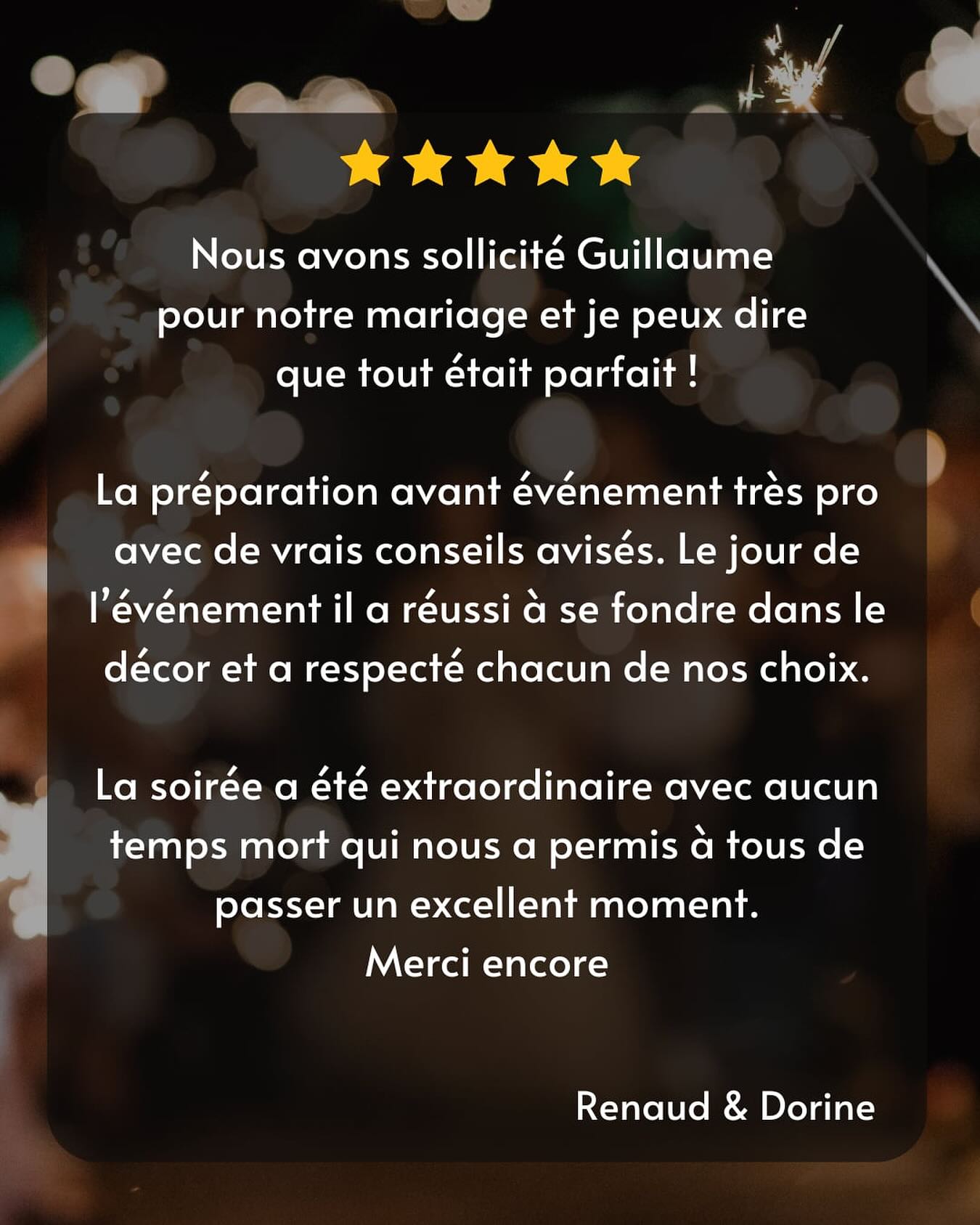 Merci à Renaud et Dorine pour leur avis qui fait chaud au cœur 🤍