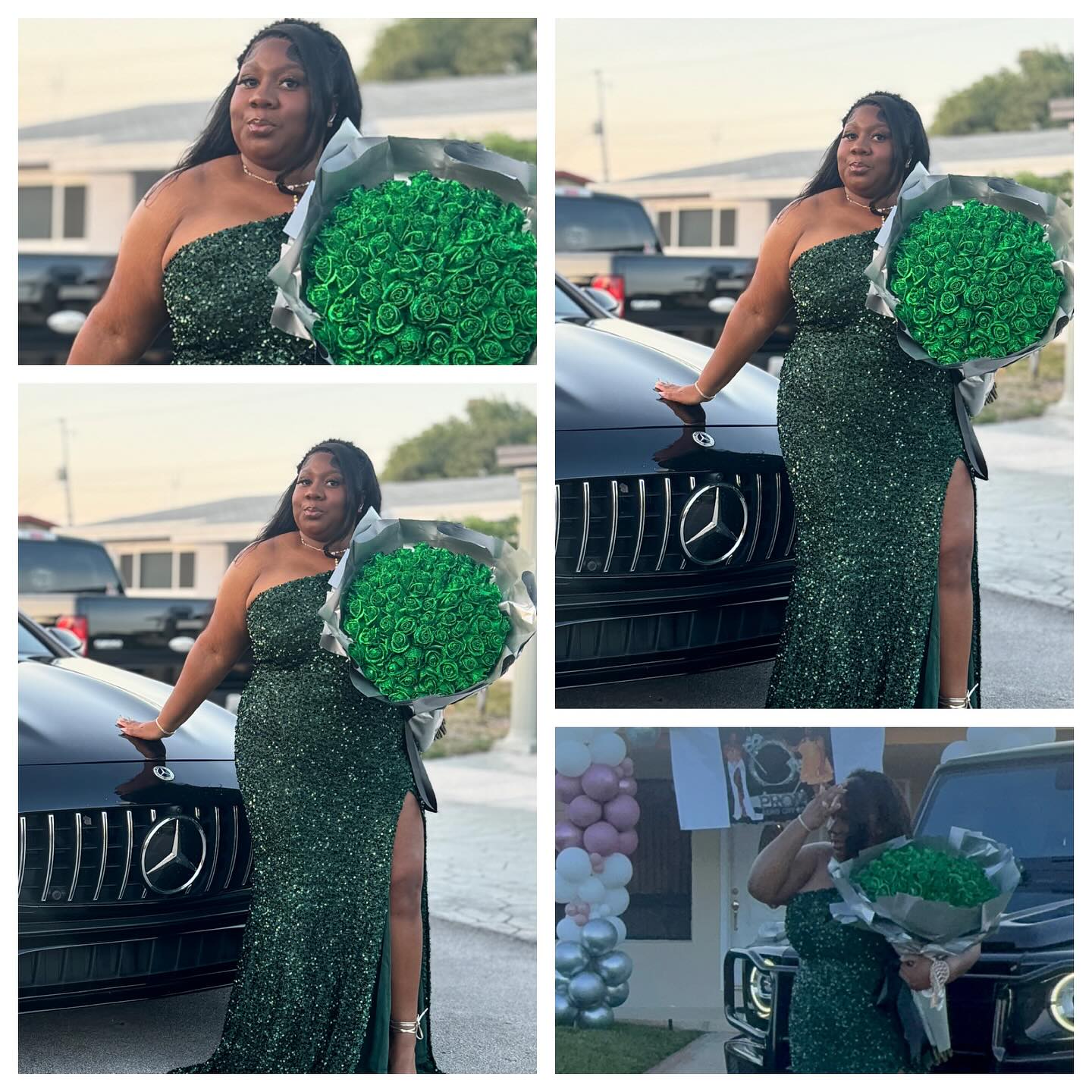 No Need to Be Green with Envy. My baby girl @jusmakaylaaa_ Ate and left no crumbs for her senior prom last night! #Parentof2Seniors