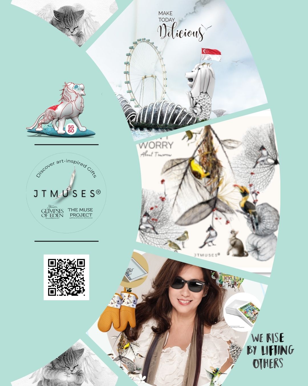 Why choose JTMUSES as a gift entity?😊Artist/Designer and Importer: JTMUSES offers design and customization services. These allow you to tailor gifts to suit the preferences and needs of your recipients—whether by adding your company logo, personalizing messages, or incorporating a unique design that resonates with your brand identity.
Art & Creativity #GlimpsesOfEdenArt #JTMUSES #ArtInspiredGifts #SingaporeArt #SGArtists #CreativeSingapore
#emergingartist #sgartist #sgartists #sgmakers #meaningfulgifts #corporategifting #localtalent
#imablecollective #imAble #SupportInclusion #CelebrateAbilities #givingback #dogoodfeelgood #meaningful
#imablesg #differentlyabled #inclusionmatters #inclusion #inclusivity
