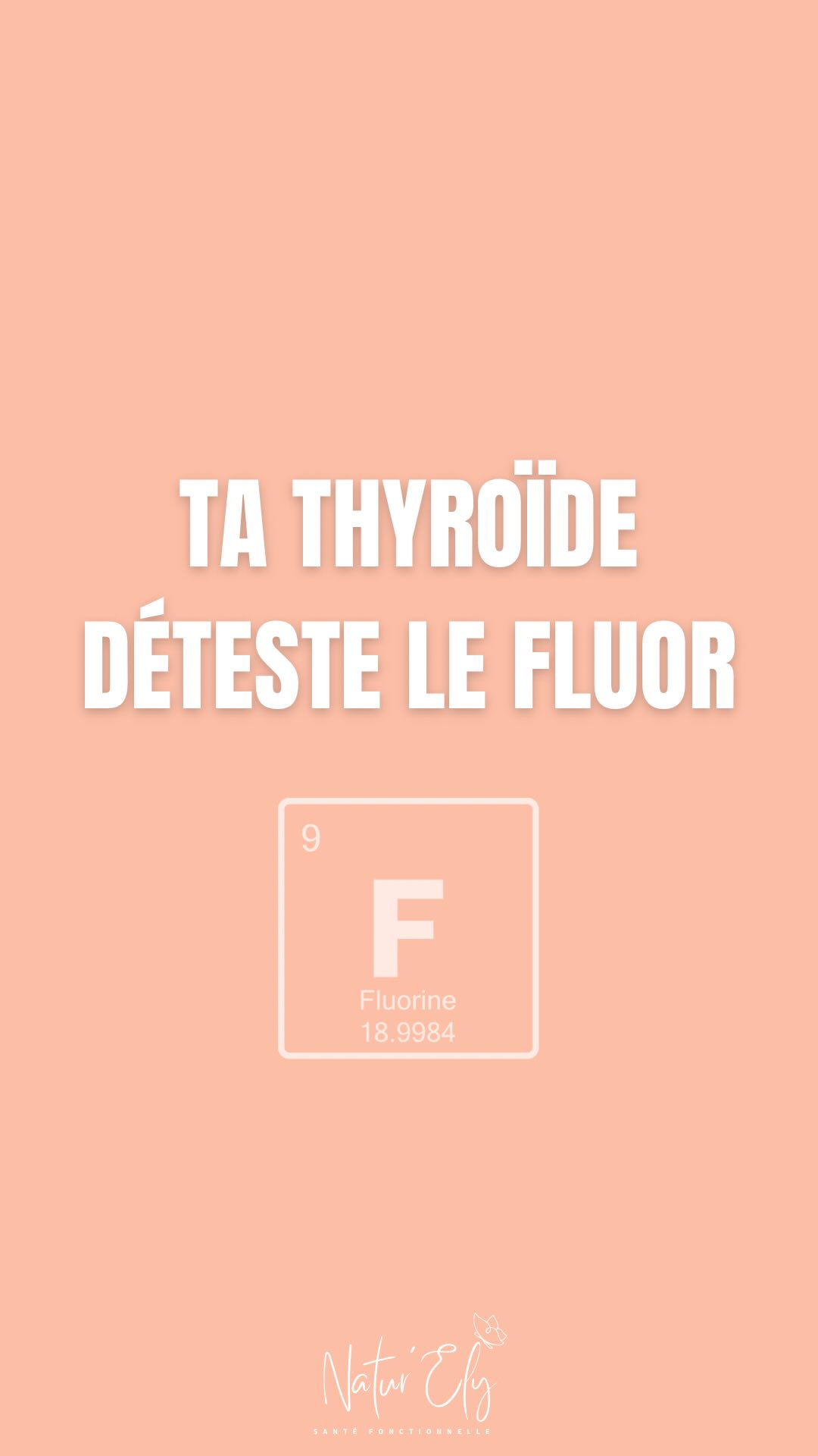 On pense que le fluor sert à protéger les dents des caries… oui, c’est vrai, mais on oublie aussi de dire qu’il s’agit d’un perturbateur endocrinien majeur pour la fonction thyroïdienne :
❌ il bloque la conversion de T4 en T3 active
❌ il entre en compétition avec l’iode dans la thyroïde (tous deux issus de la famille des halogènes): il bloque son absorption et peut donc mener à des déficits, et déclencher une hypothyroïdie.
❌ il se cache partout : eau du robinet, eau de bouteille fortement minéralisées, dentifrice, plats industriels, certains médicaments…
Et au fil du temps, il s’accumule, et peut perturber profondément ta thyroïde.
Voici mes conseils :
👉 Utiliser un dentifrice sans fluor, avec l’accord de ton dentiste bien sûr. Il en existe beaucoup de très efficaces, faciles à trouver.
👉 Filtrer ton eau du robinet (osmose inverse, filtre à gravité type Berkey, etc.).
On en parle peu, mais c’est un levier très concret pour soulager un terrain fragilisé par l’hypothyroïdie ou Hashimoto.
📚Quelques études intéressantes sur le sujet :
Peckham et al., 2015 – J. Epidemiol. Community Health
Malin et al., 2018 – Scientific Reports
Xiang et al., 2005 – Fluoride Journal
——————————
🦋 Première fois ici ?
Moi, c’est Élise, naturopathe spécialisée dans les troubles de la thyroïde, sans thyroïde depuis mon cancer en 2016🎗️
J’aide les femmes à retrouver leur énergie et se sentir bien dans leur corps. 💙
👉 Déjà aidé des dizaines de femmes. Pourquoi pas toi ?
Check ma bio ! (Ressources gratuites et prise de RDV)
#thyroide #hashimoto #hypothyroidie #iode #fluor #perturbateursendocriniens #santehormonale #santeaunaturel