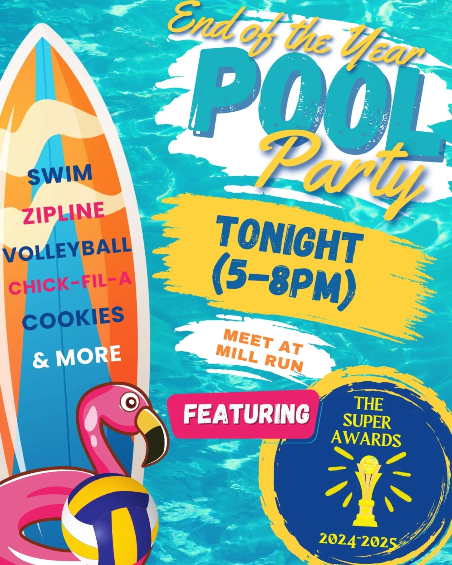 Join us tonight for the End of the Year Pool Party! (5-8pm) Meet at UALC (Please meet at church if possible). If that doesn't work or you're showing up late meet us at
2641 Alliston Ct Columbus, 43220.