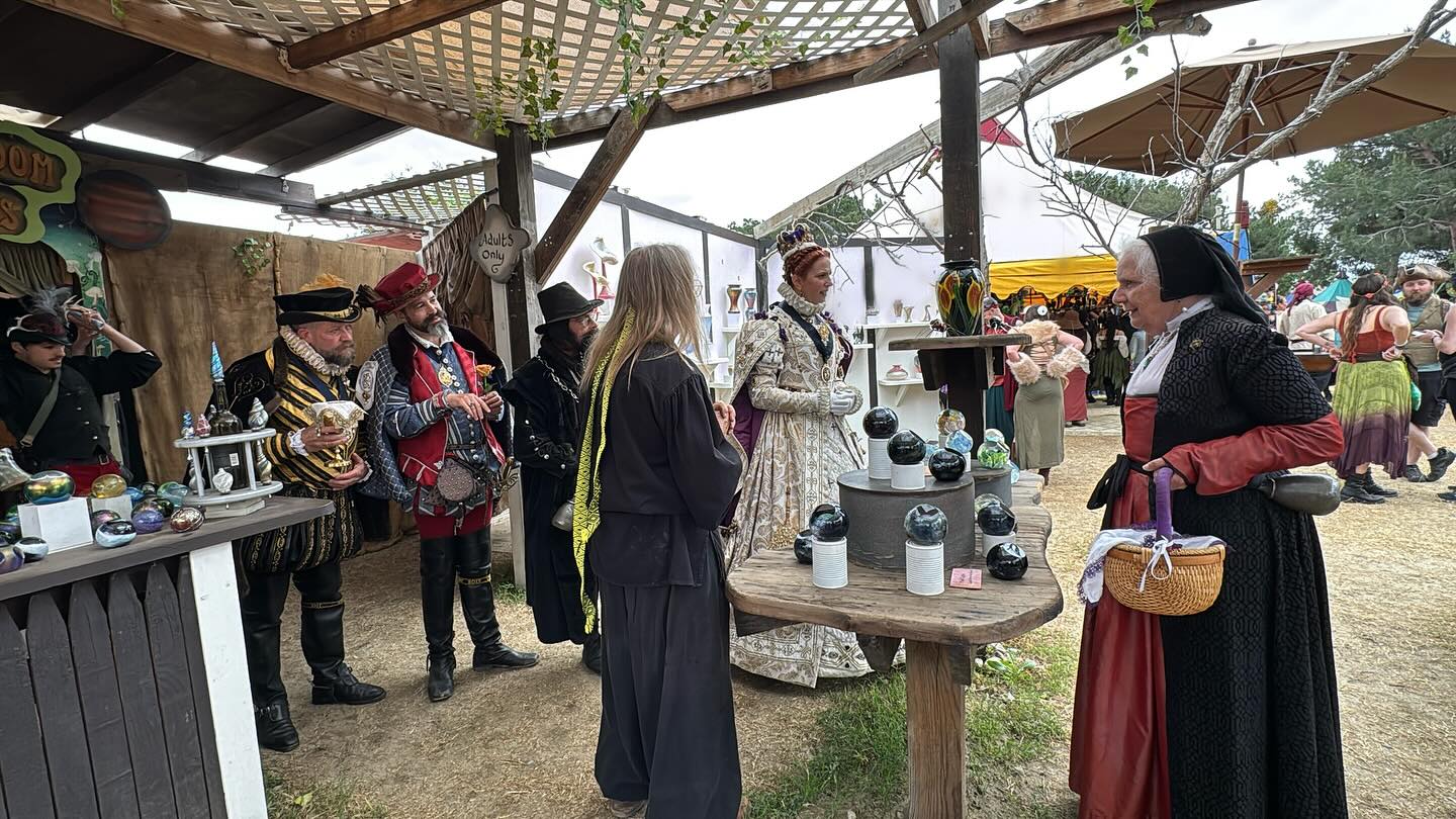 An honor to have the Queen and her court visit my booth.