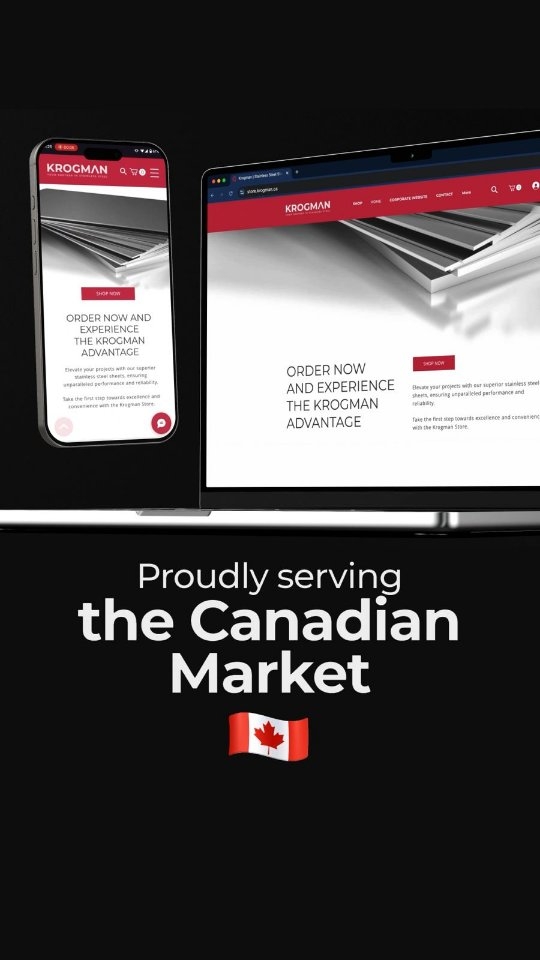 We are proud to be serving the Canadian Market
With locations in Ontario, British Columbia, Quebec, and Alberta,
we are your one-stop shop for stainless steel sheets here in Canada! 🇨🇦
Buy online at store.krogman.ca
#KrogmanStore #Krogman #Canada #StainlessSteel #OnlineShopping #Ontario #BC #Quebec #Alberta