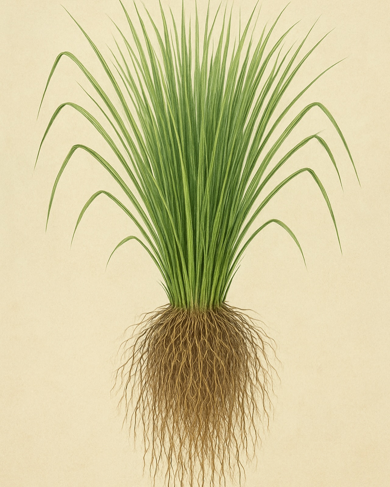 Am I getting closer to a good Vetiver Grass Illustration with AI??