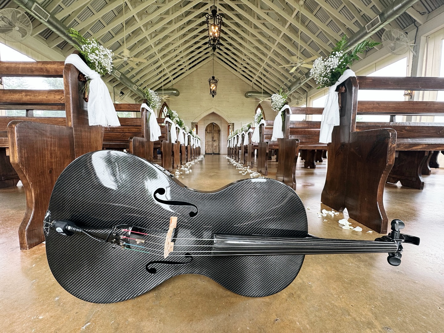 Beautiful venue today @thebrooksatweatherford #cello