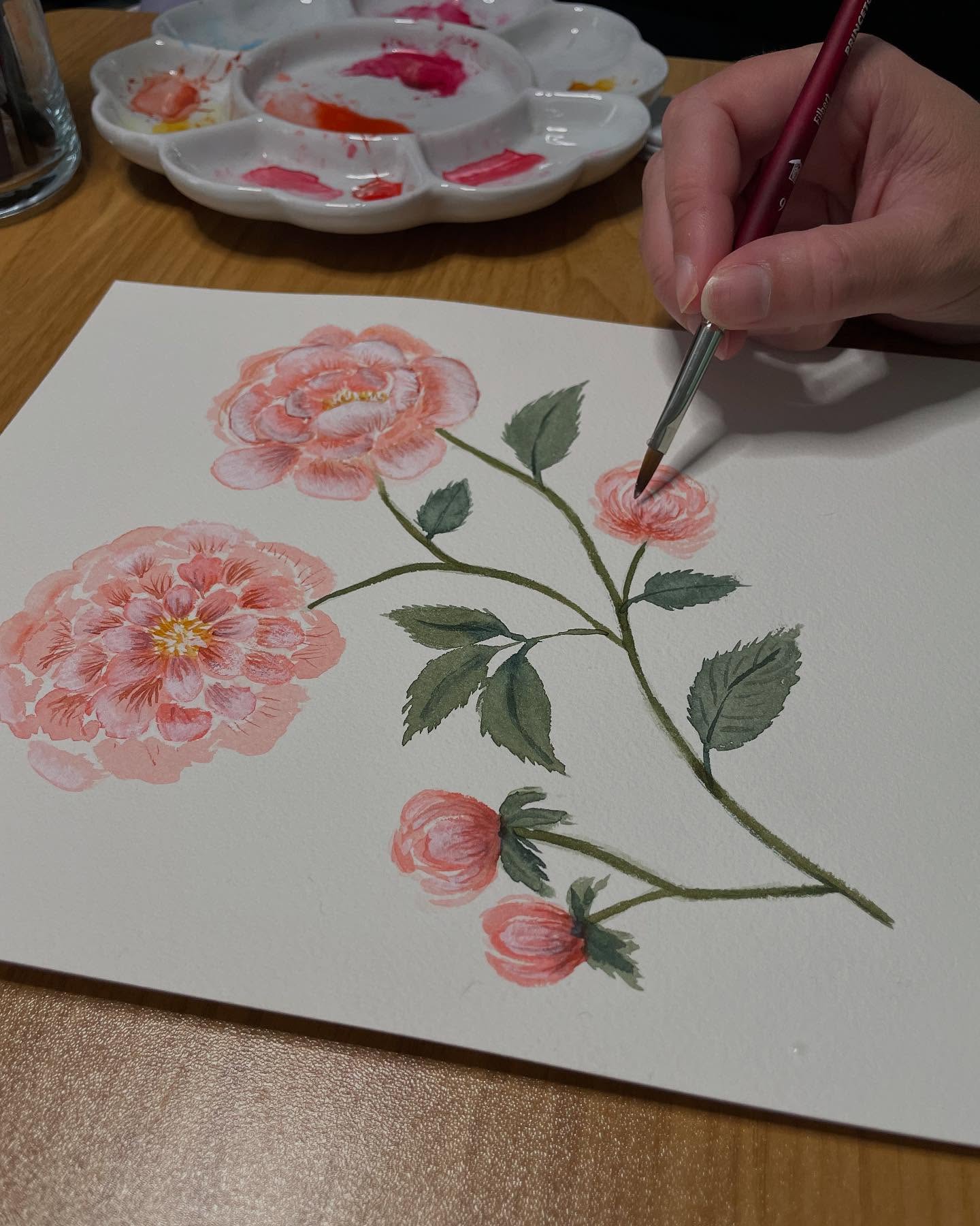 Hand-painted watercolor floral motif I’m working on for the #TrailingFloralChallenge2025! 🌸💚
@bearbellproductions