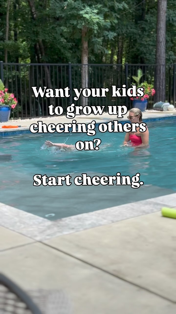GIRLFRIEND CAN SWIM 👏👏
I have watched her wrestle with a fear of water for the last three years. We’ve talked, we’ve journaled, we’ve practiced and we’ve prayed over every swim lesson and today, IT CLICKED and I was so pumped to celebrate her perseverance.
How do we teach our kids that kind of reaction?
How do we teach them to stay with people through hardship?
How do we teach them to celebrate BIG when victory comes?
We model it. Sure, it’s just learning how to swim today. But in two seconds it will be sports, college applications and job interviews and she’ll have friends around her that need to be seen and celebrated too.
Don’t miss the chance to celebrate the victories of your kids - it’s training camp for their hearts 🫶