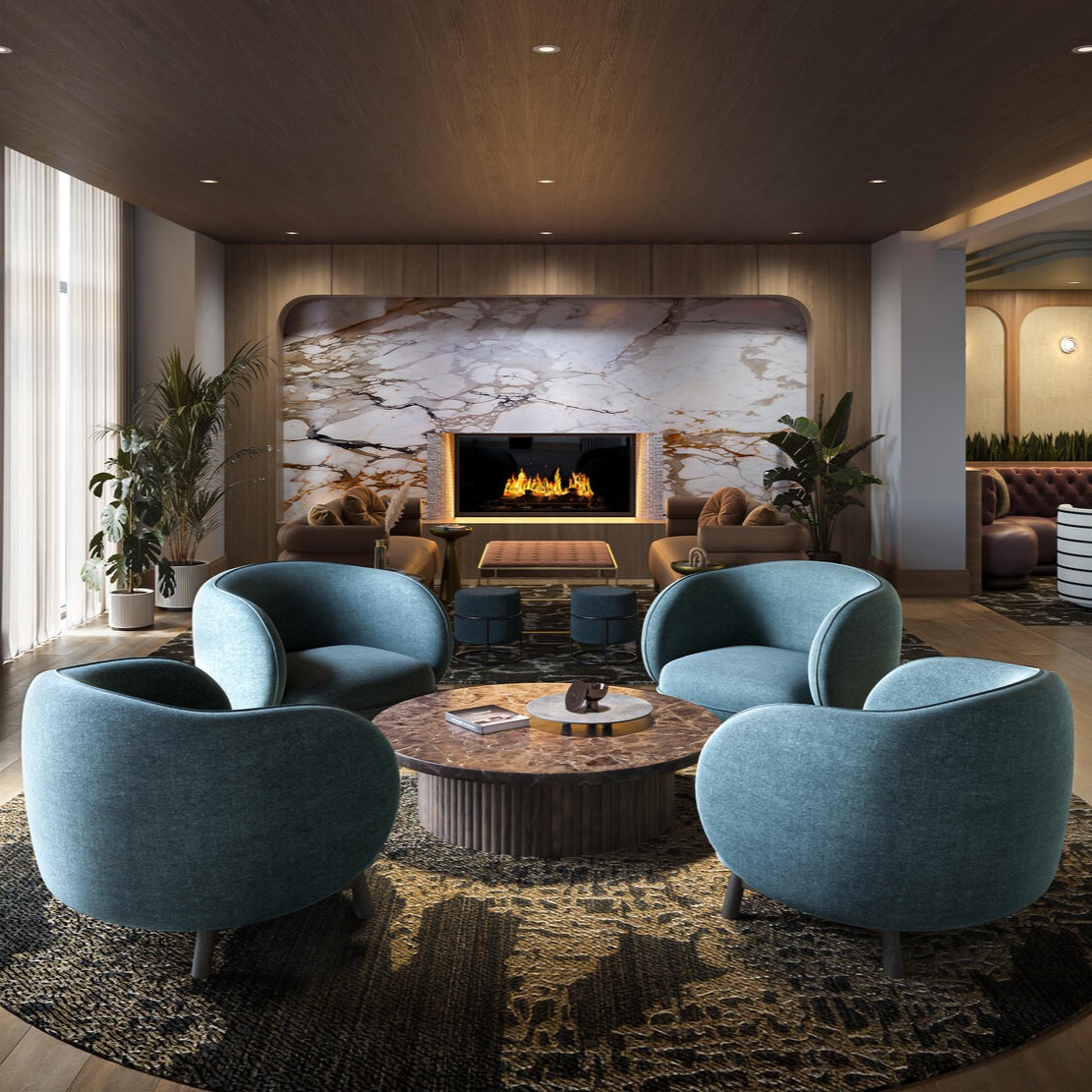 Our client, @synergybos asked for "Hospitality Vibes" - We delivered! From warm finishes, to thoughtful amenities, every detail was designed to welcome, connect and inspire.
Renderings by: @theviewpro
@division9collaborative, @porcelanosa_us
@shawcontract_newengland
#hospitalitydesign #luxurymultifamily #multifamilydesign #boutiquedesign #codesign
