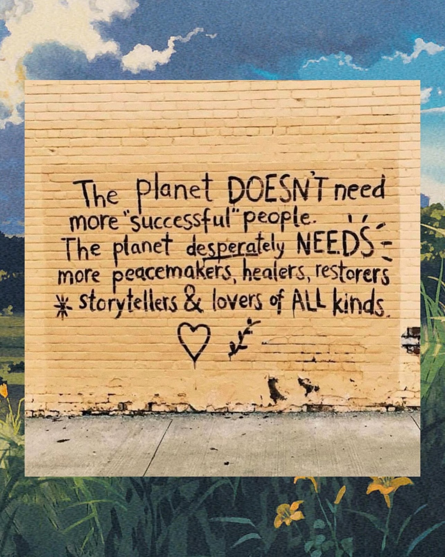 We deeply appreciate this powerful message from @earthlyeducation. It serves as a poignant reminder that true success isn't measured by financial wealth or luxury, but by our ability to reconnect with the earth, heal our communities, and uplift one another.
Let's celebrate and elevate the storytellers, peacemakers, and healers who are nurturing the soul of society 🌿
#ClimateHope #RedefineSuccess #CommunityWellbeing #SustainableFuture #EarthlyEducation