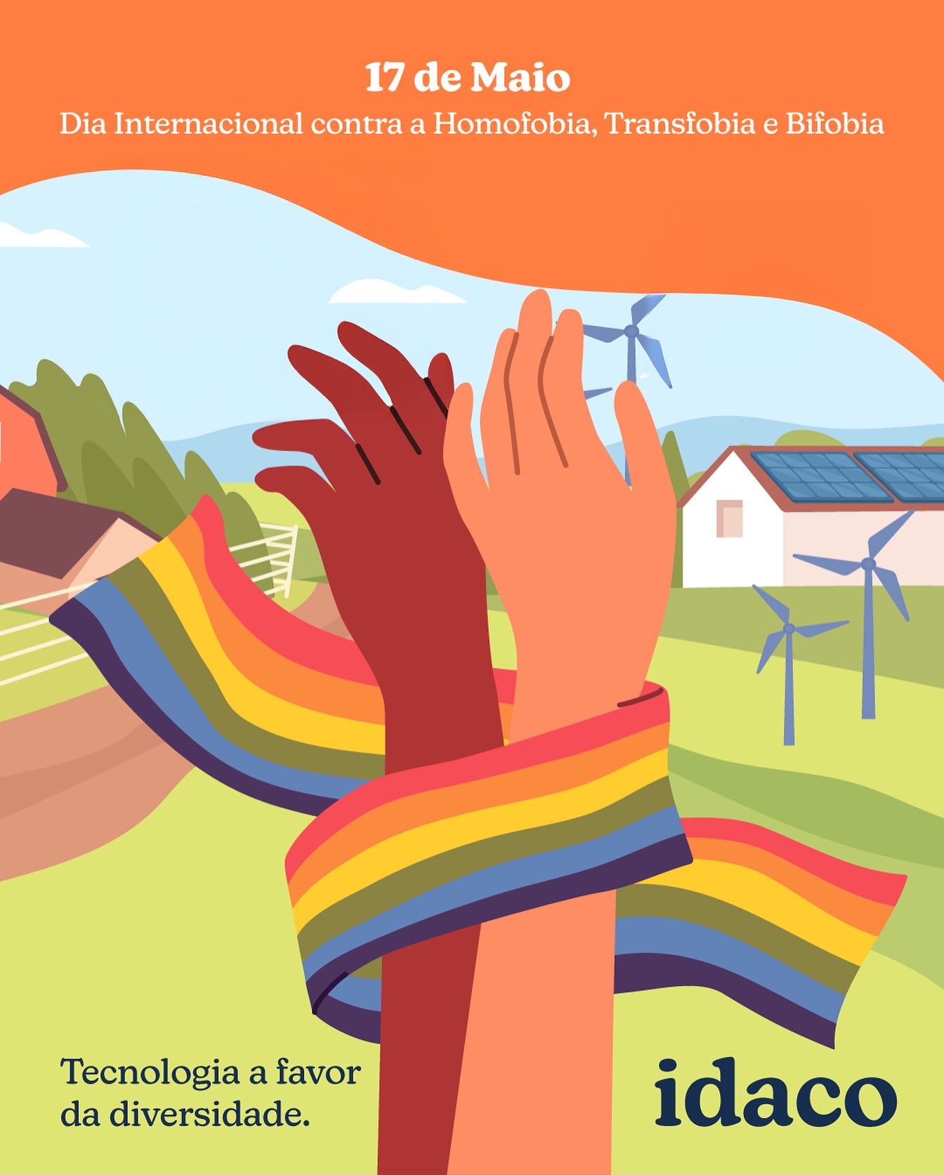 Hoje, o IDACO se soma às vozes do mundo inteiro para reafirmar: não há espaço para o preconceito – nem nas cidades, nem nos campos.
A luta contra a LGBTfobia não se limita aos grandes centros. Ela também ecoa nas estradas de terra, nos assentamentos, nos quintais de saber e resistência onde brotam vidas diversas e potentes.
Nosso trabalho com tecnologia e educação é também um trabalho de justiça social. Cada acesso à internet garantido, cada oficina realizada, cada jovem que se reconhece e se fortalece, é um passo para um Brasil mais igualitário.
A diversidade precisa ser protegida, valorizada e celebrada – com políticas públicas, oportunidades e, acima de tudo, com respeito.
Neste 17 de maio, reafirmamos nosso compromisso com uma sociedade onde todas as pessoas possam viver com dignidade, sejam quem são e amem quem quiserem – do campo à cidade, da tela ao caderno, do cuidado ao orgulho.
#IDACO #17deMaio #ContraLGBTfobia #EducaçãoRural #TecnologiaQueInclui #DiversidadeÉResistência