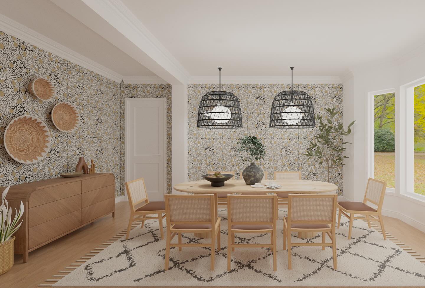 Just imagine this: your dining room, but softer, calmer… maybe even your new favorite spot to sip tea and forget the to-do list for a minute.
This one’s all about quiet beauty—earthy textures, cozy layers, and a gentle nod to nature with that wallpaper (I mean… come on 😍). Add a woven pendant and some ceramics, and suddenly staying in feels way more luxurious than going out.
Would you want a space like this in your home? (Be honest—your dining chairs might be jealous.)
#PampeliskaStudio #MoodboardMonday #HalifaxDecor #DiningRoomDreams #NatureInspiredInteriors #NovaScotiaStyle #SlowLivingSpaces #WarmAndCozy #HomeThatFeelsLikeHome #DecorThatFeelsGood