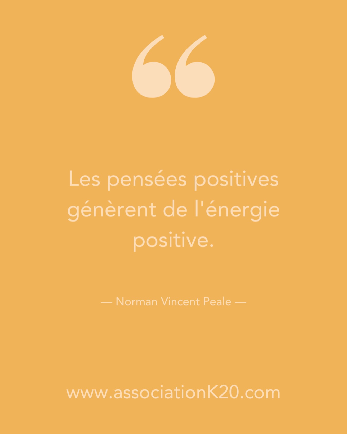 ✨“Les pensées positives génèrent de l’énergie positive.”✨ — Norman Vincent Peale
L’association K20, croit au pouvoir de l’optimisme pour mieux accompagner les personnes concernées par les maladies rares.
👉 Partagez cette citation et racontez-nous en commentaire comment vous cultivez la pensée positive au quotidien !
#PenséePositive #BienÊtre #Motivation #citation #AssociationK20 #quote
