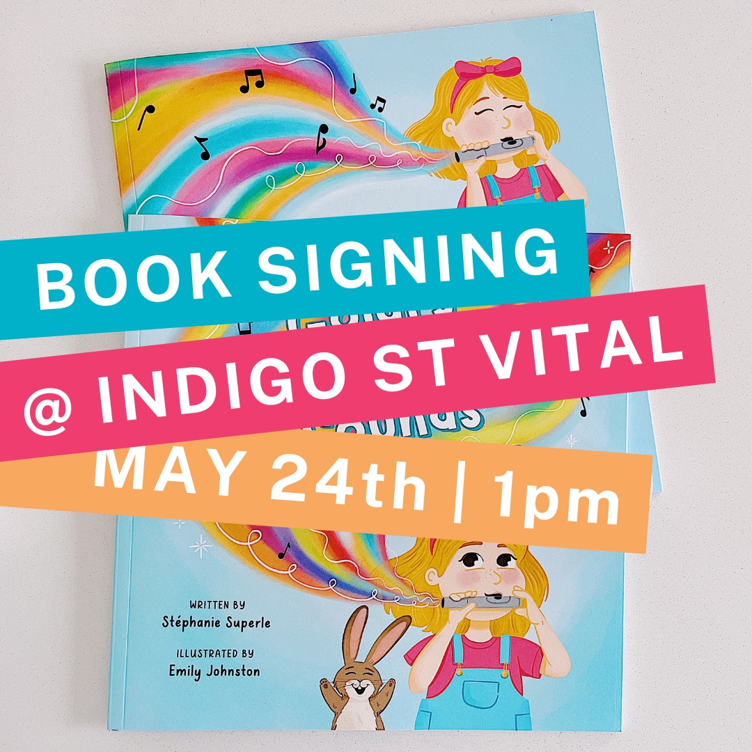 📚✨ 5 DAYS TO GO until my very first book signing! 😱
�I've performed countless storybook concerts of Luna’s Magic Flute, but this time… I’ll be sharing MY books. 💛 It’s feeling real—and a little surreal!
�I’ve got Zuzu stickers, colouring pages, and of course, copies of Goldi’s First Flute Sounds and Goldi’s First Flute Songbook all ready to go...But I need your advice:
🎁 What else should I bring to make my table feel extra special?�
🖊️ Do you have a favourite pen for book signings? Something fun, but that won’t bleed through the pages?�
Help a flutie out! Drop your best tips, must-haves, or good luck charms in the comments.👇 Let’s make May 24th flute-tastic! ✨
.
.
.
#GoldisFluteAdventures #LittleFlutesCommunity #FlutePlay #MusicEducationMatters #CanadianAuthors #WinnipegAuthor #WinnipegCreatives #IndigoStVital #Bookstagram #Booktok #Winnipeg #SupportCanadianAuthors #LittleFlutists #MiniMusicians