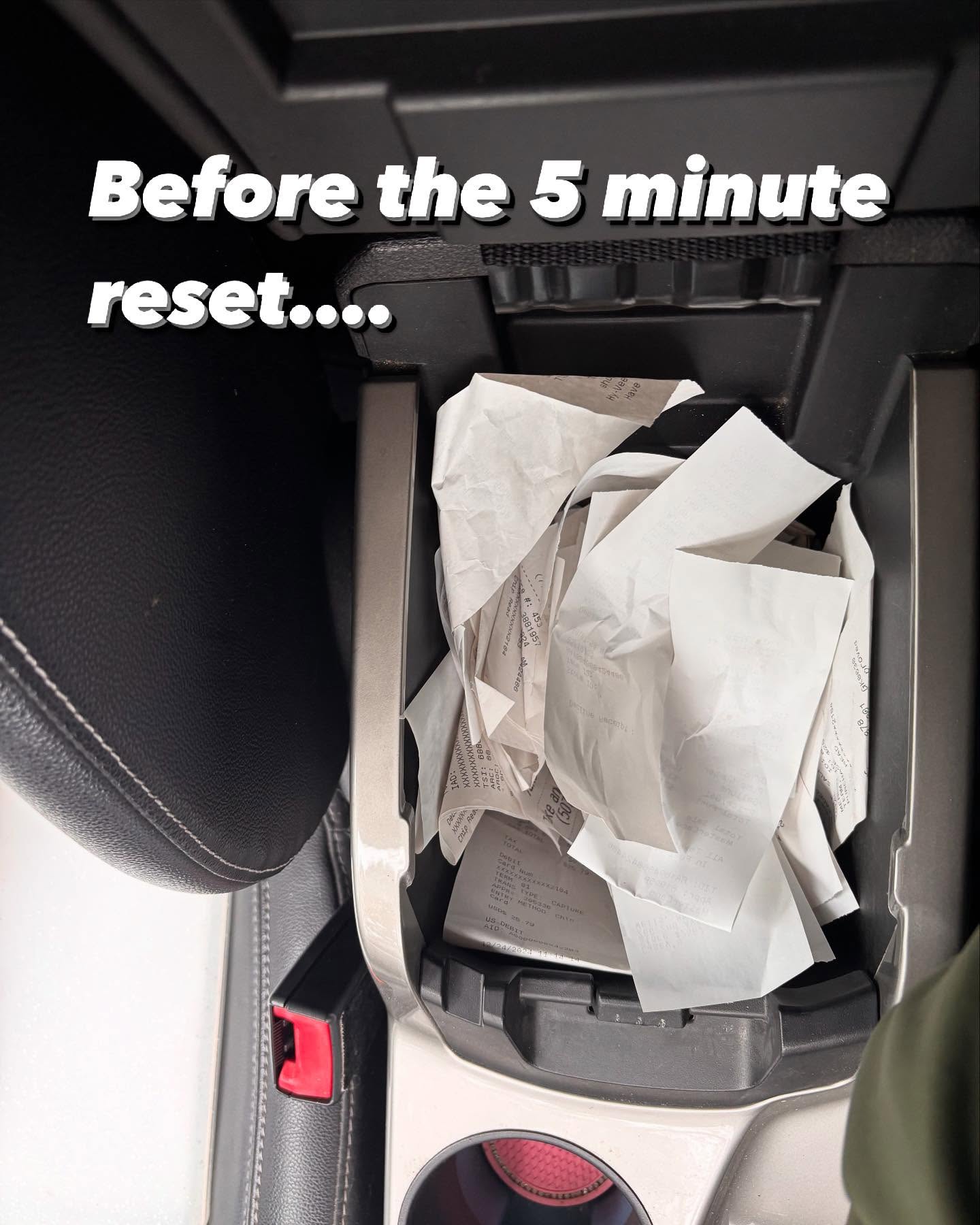 Day 1: One Small Reset
I finally tackled the center console in my car — aka the black hole of gas receipts.
It took 5 minutes. No plan, just did it on the fly… and it feels so much better.
Your turn! What’s one tiny reset you could do today?
Tag me @thecozydeclutter or use #TheCozyReset so I can see it!
#TheCozyDeclutter #OneSmallReset #DeclutterWithHeart #FreshStartChallenge #5MinuteWin