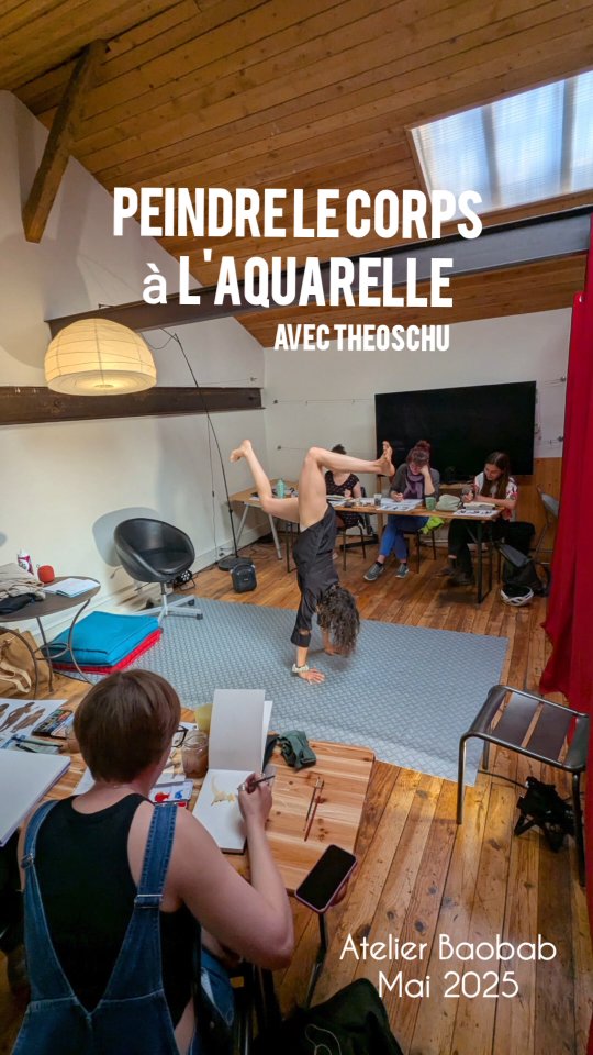 Envie de mettre de l'aquarelle dans vos croquis ? 🎨🖌️
Ce matin c'était le 1er stage de modèle vivant à l'aquarelle à l'@atelier_baobab_66 , on était au complet. Un grand merci à @marie.j3n pour ses jolies poses acrobatiques qui ont permis de faire un beau travail de silhouette 🤸🏻♀️.
Ça vous tente d'essayer ? La prochaine séance est le dimanche 8 juin, vous pouvez vous inscrire dès maintenant sur mon site (lien en bio). 👩🏿🎨👨🏼🎨👩🏽🎨
N'hésitez pas à me dire en commentaire ou MP si vous souhaitez d'autres dates ! 🗓️😉