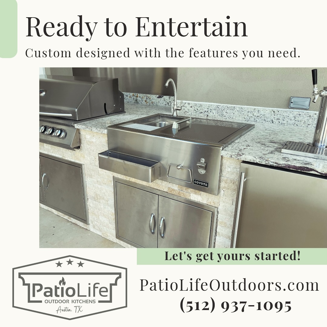 Entertain like a pro — right in your own backyard.
We custom-build outdoor kitchens with the features you actually want.
Sink, grill, fridge, kegerator, storage — all built to fit your space and your style.
Let’s get yours started — message us for a free quote!
#PatioLife #OutdoorKitchen #AustinTX #RoundRockTX #PatioUpgrade #GrillSeason #CustomPatio #OutdoorLiving #TexasHomes