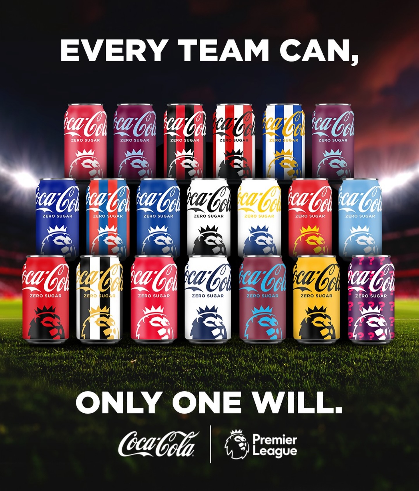 Coca-Cola is proud to return as the Official Soft Drink Partner of the most competitive and compelling football league in the world - @premierleague
From unforgettable fan activations to exclusive experiences, we're here to celebrate the unifying power of football and bring Real Magic to every matchday. Launching for the 2025/26 season, our partnership spans Coca-Cola Original Taste, Coca-Cola Zero Sugar, Powerade and Smartwater - refreshing fans across the UK and beyond.
• Every team can. Only one will.
#PremierLeague #Partnership #Football #CocaCola
